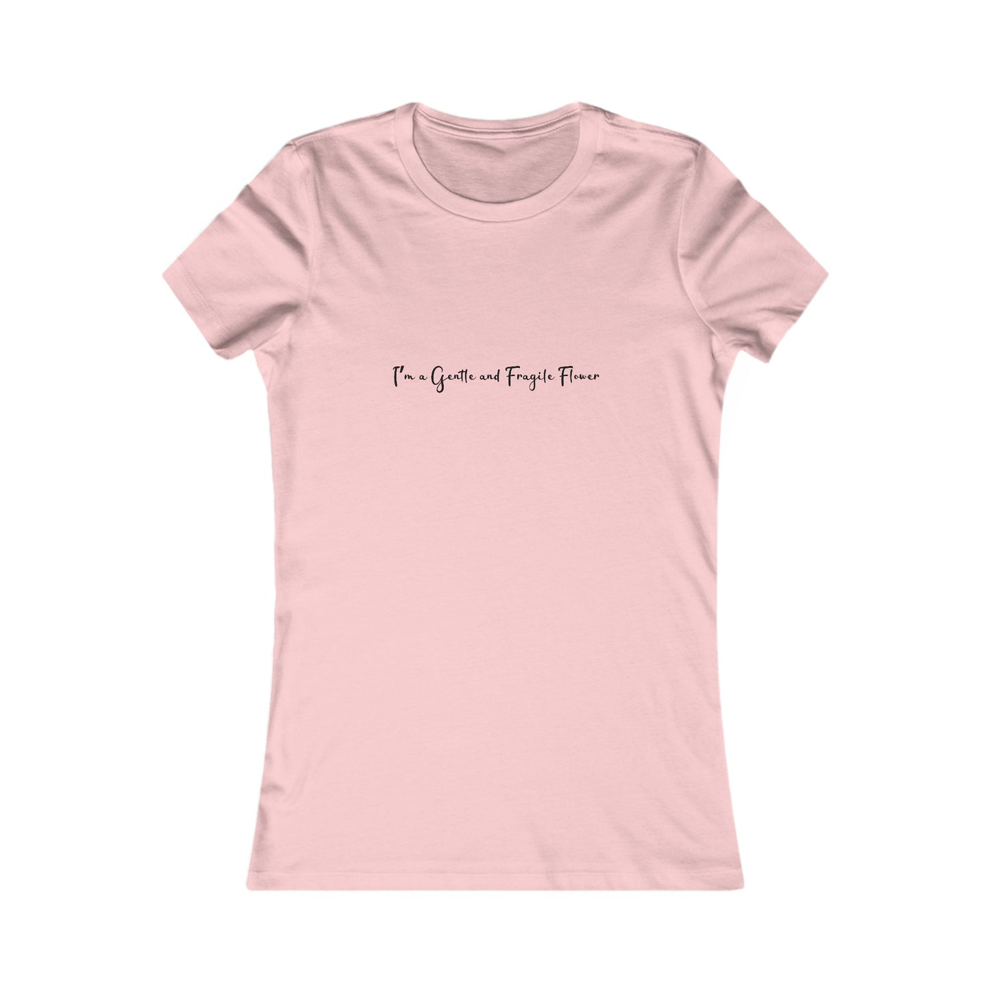Fragile Flower Womens Fitted Tshirt (FP Black Logo) - Sweet Baby Jeez Teez