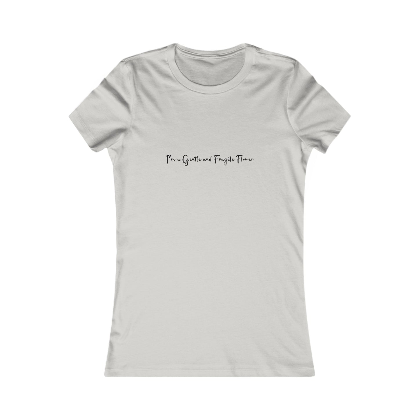 Fragile Flower Womens Fitted Tshirt (FP Black Logo) - Sweet Baby Jeez Teez