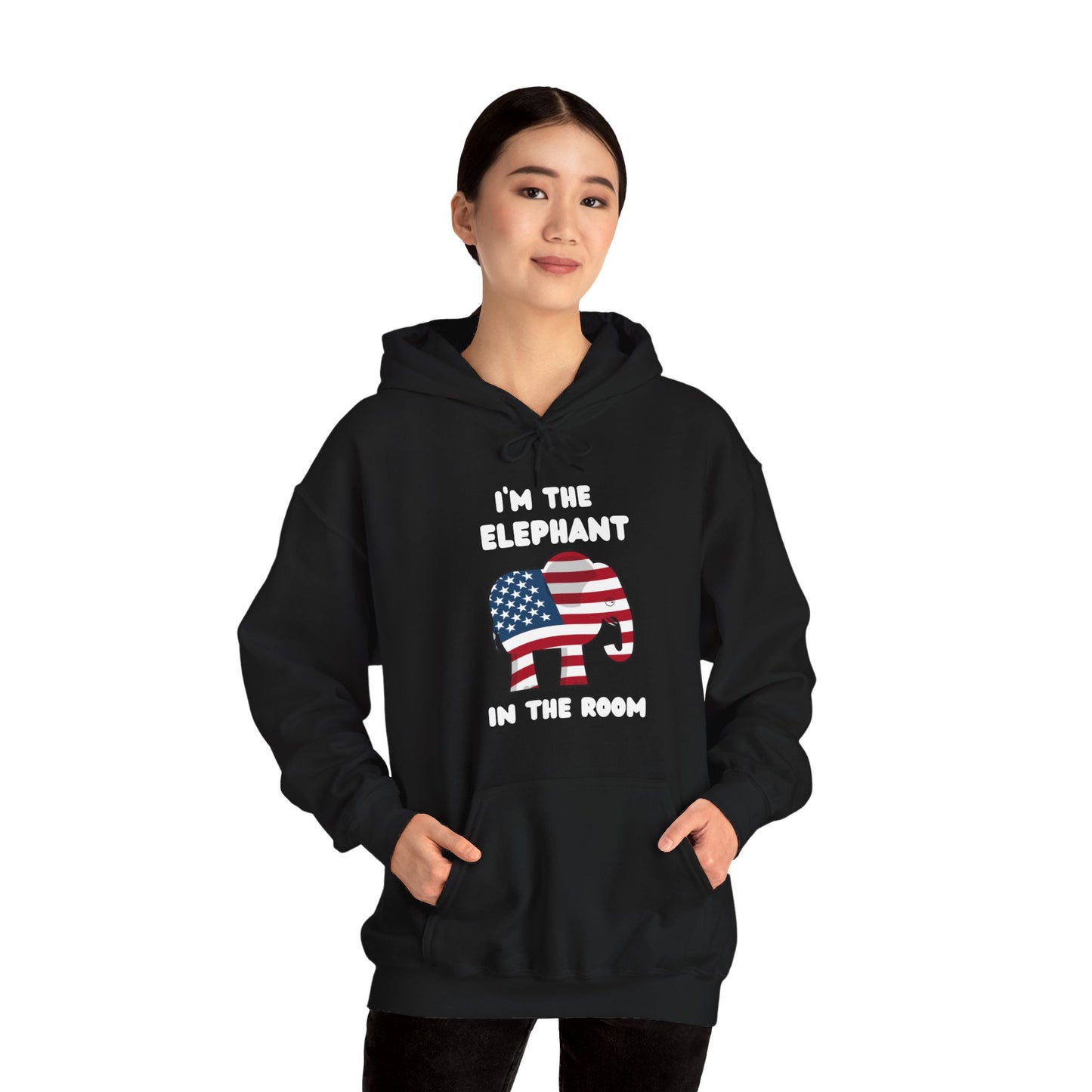 Elephant in the Room Women's Hoodie S-5XL (White Logo) - Sweet Baby Jeez Teez