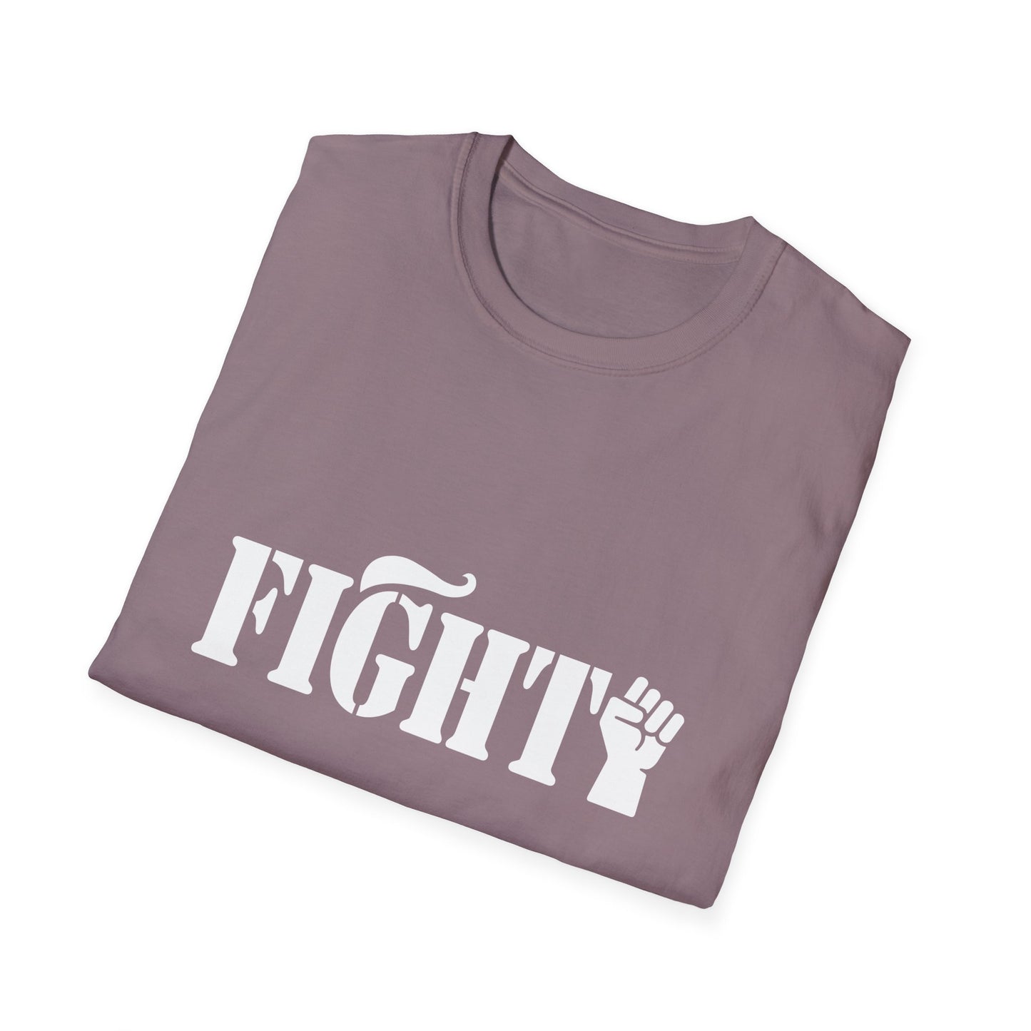 Fight Women's Relaxed/Plus Tshirt (White Fist Logo) - Sweet Baby Jeez Teez