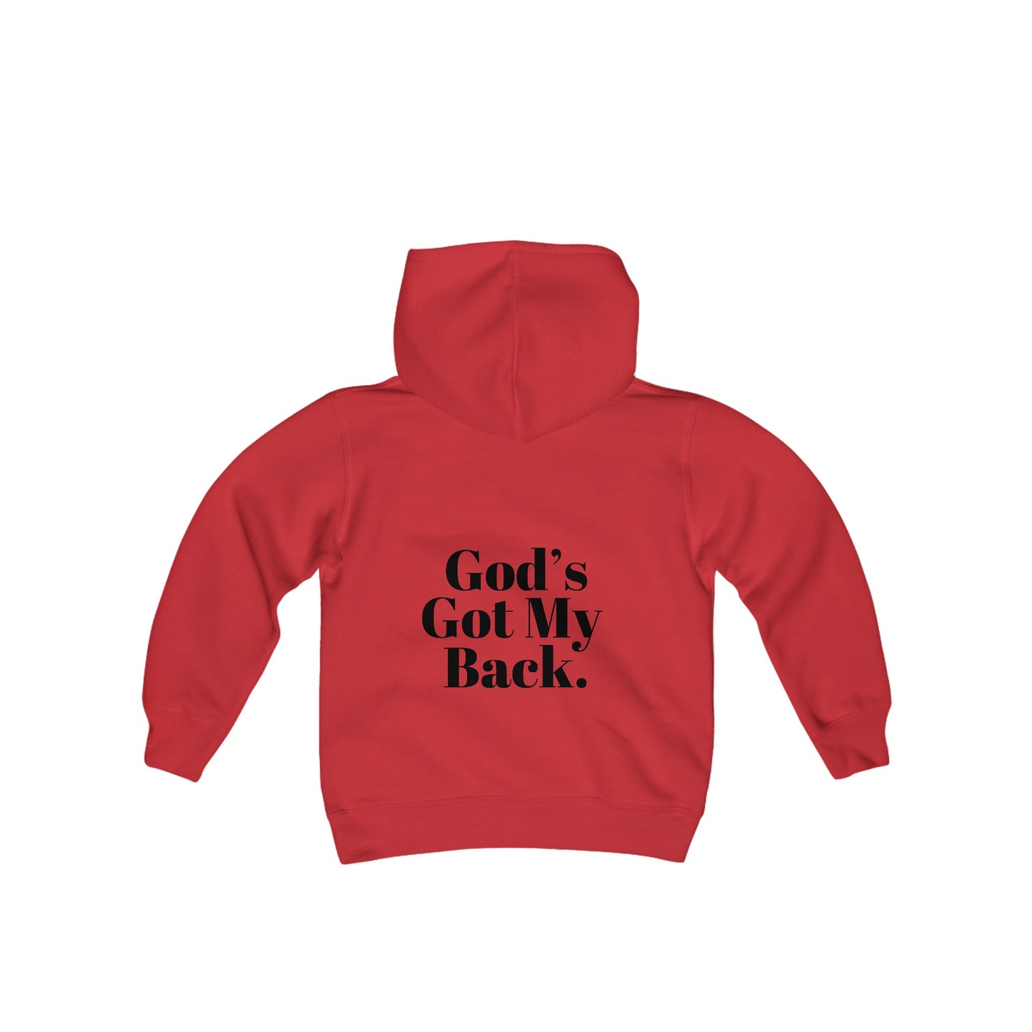 God's Got My Back Boy's Hoodie (Black Logo - Back) - Sweet Baby Jeez Teez