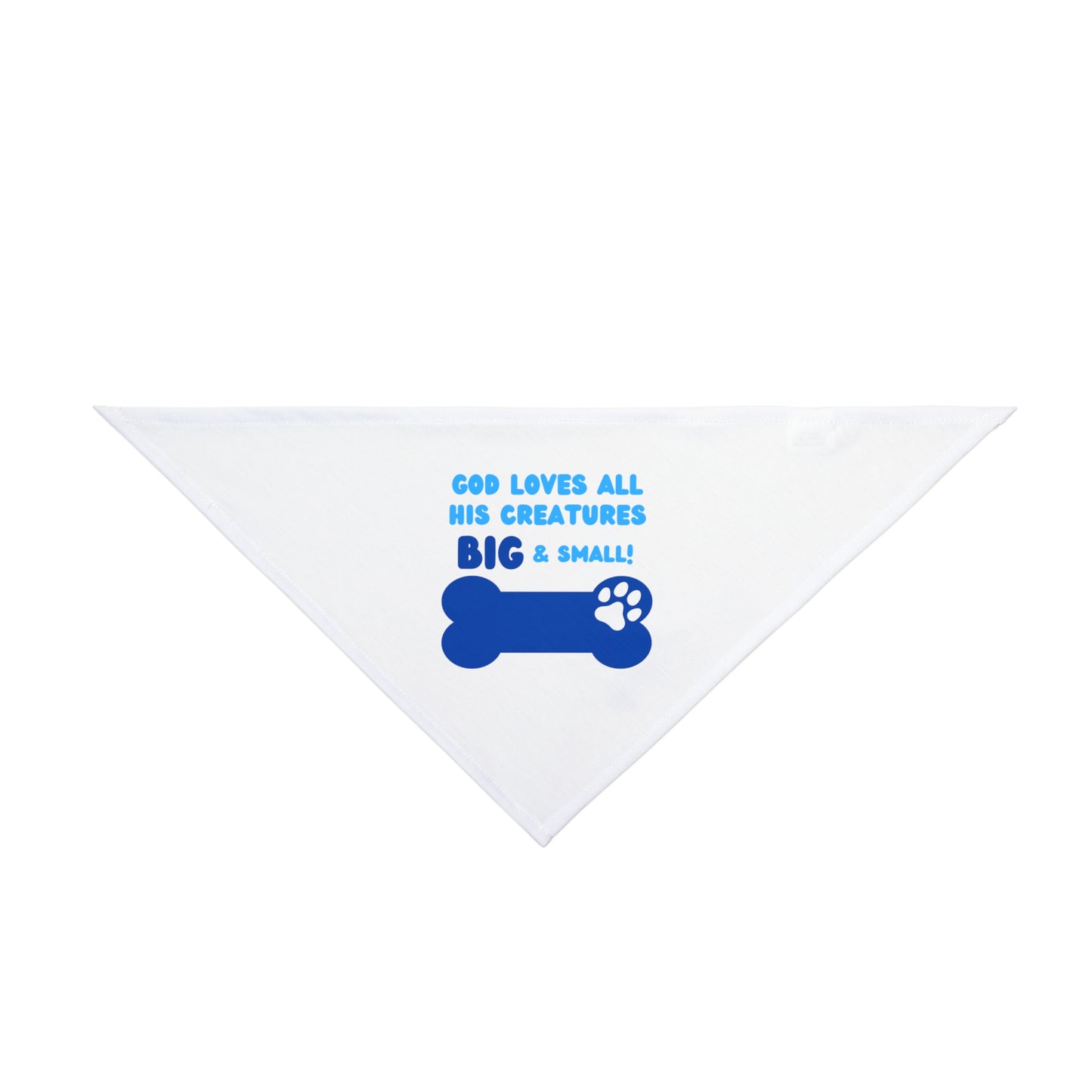 God Loves All Doggo Bandana (Blue Logo) - Sweet Baby Jeez Teez