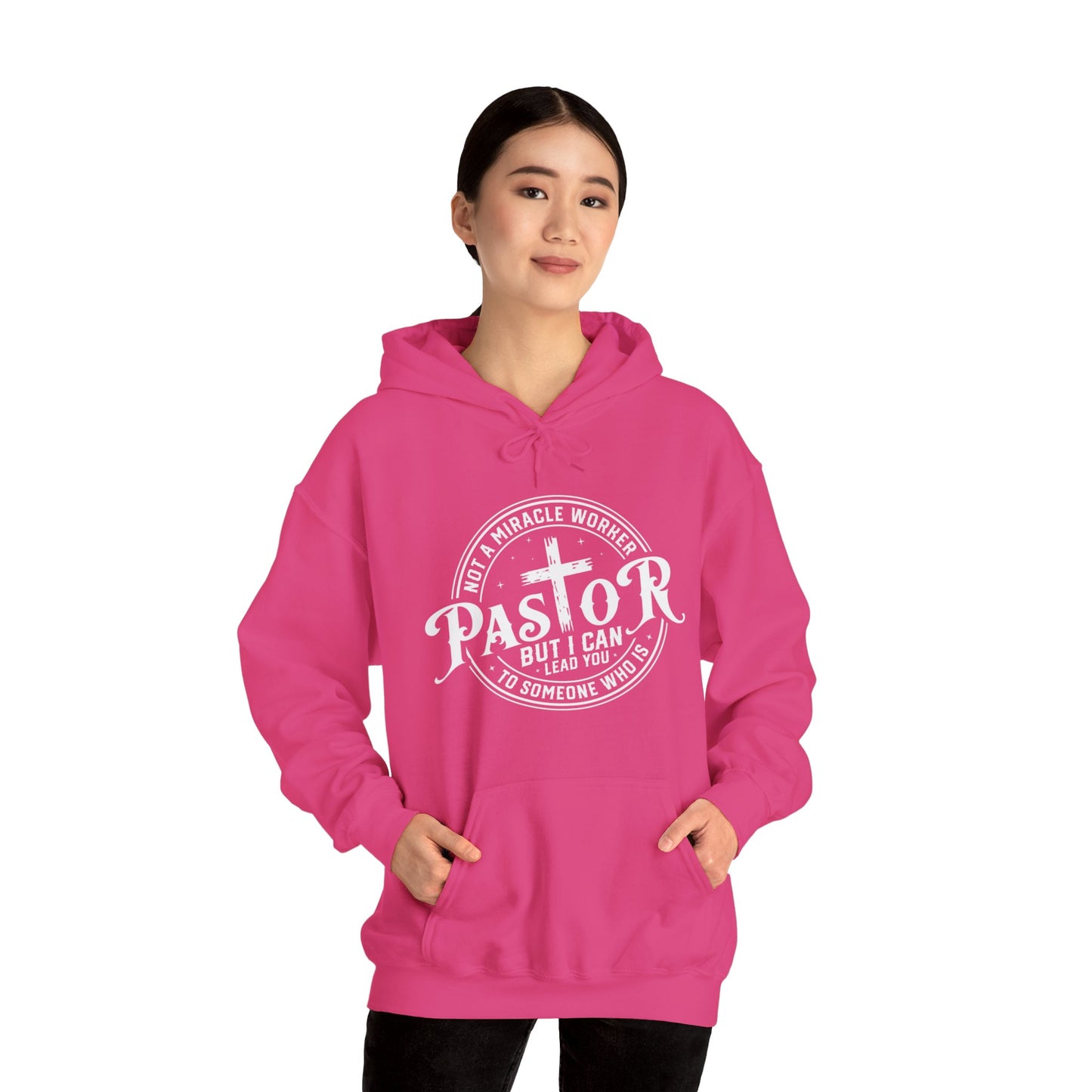 Pastor Women's Relaxed Hooded Sweatshirt (White Logo) - Sweet Baby Jeez Teez