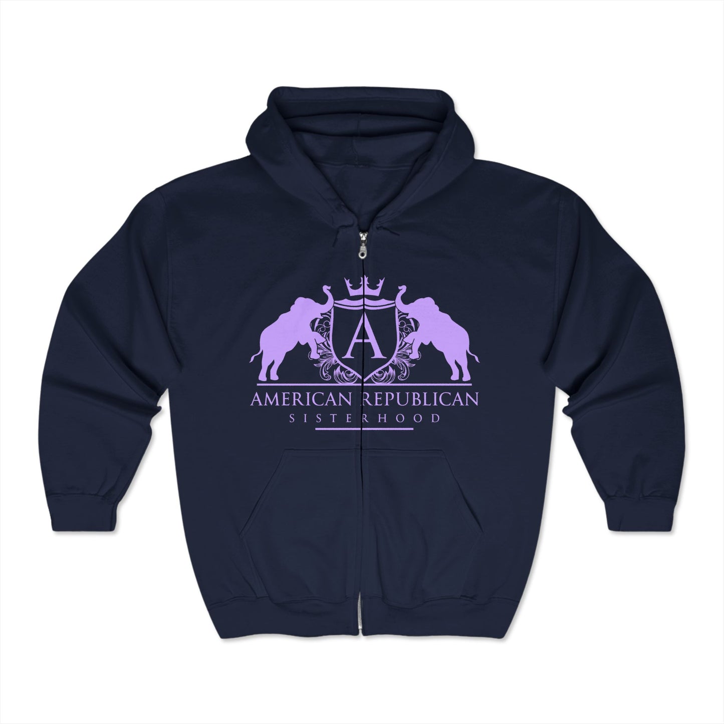 ARS Logo Ladies Full-Zip Hoodie (ARS - T Lilac) - Sweet Baby Jeez Teez