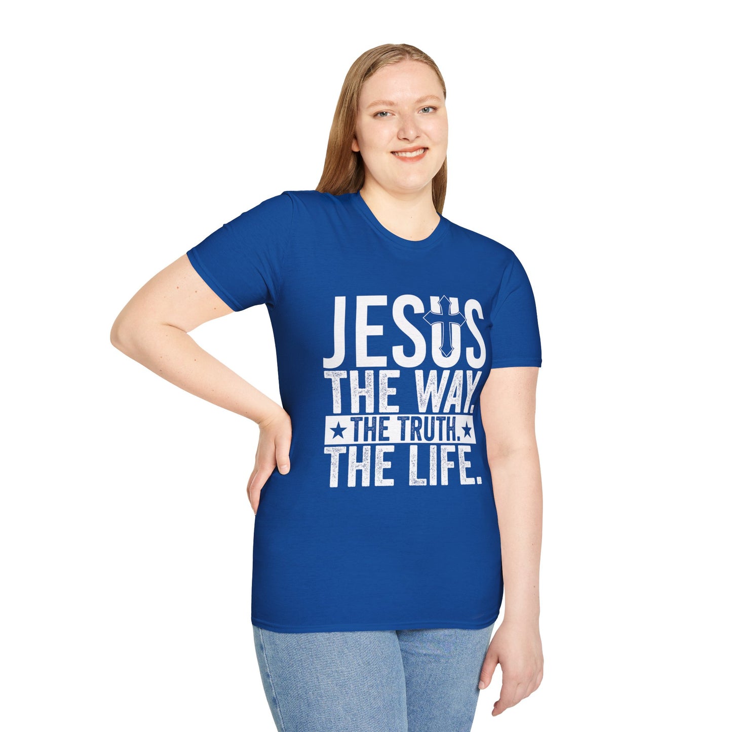 "Jesus The Way, The Truth, The Life" Unisex Tshirt (White Logo)