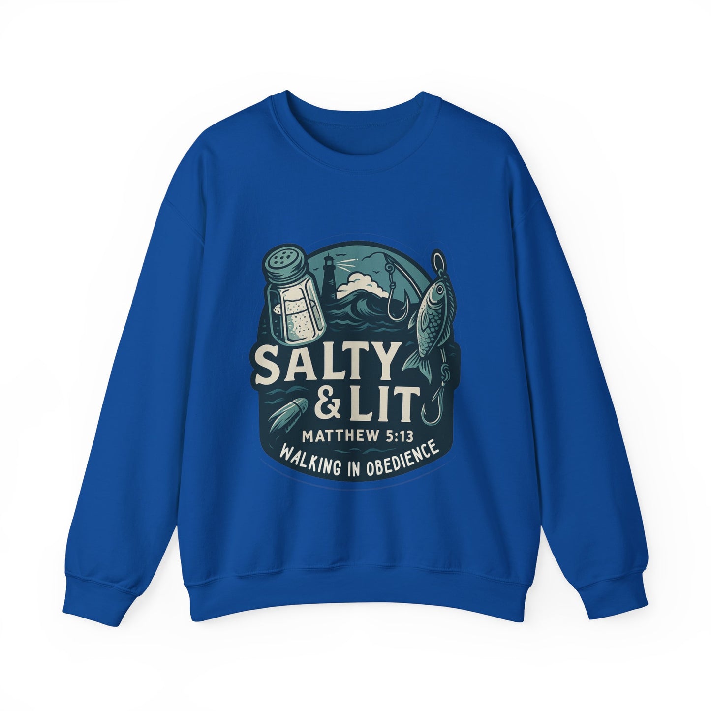 "Salty & Lit" Matthew 5:13 Bible Verse Christian Sweatshirt