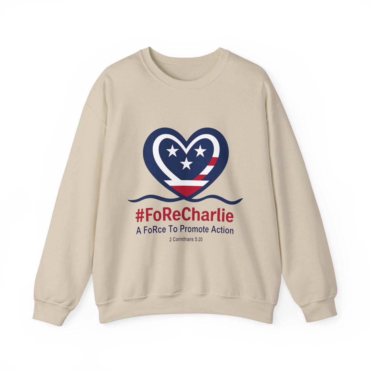 "FoRe Charlie" Ambassador Pageant Memorial Sweatshirt for Charlie Kirk (Heart Logo)