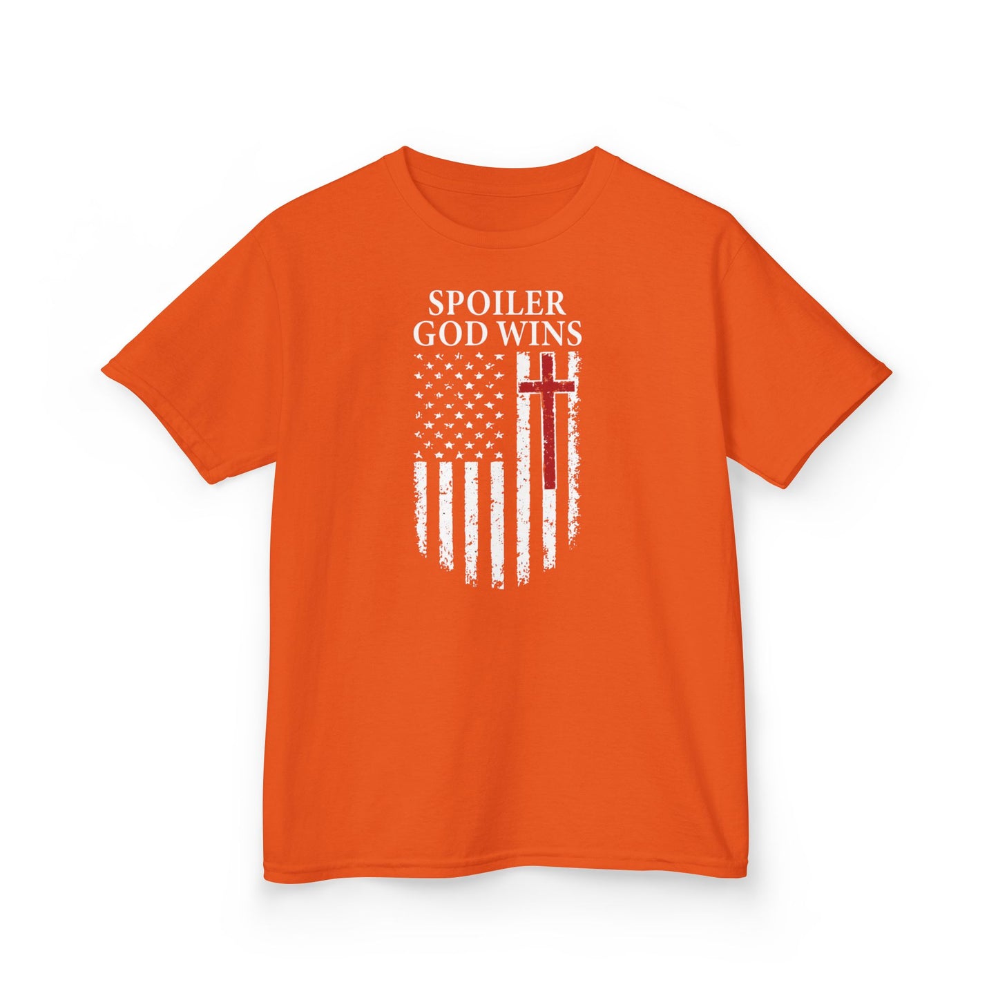 "Spoiler God Wins" Christian Kids Softstyle T-Shirt