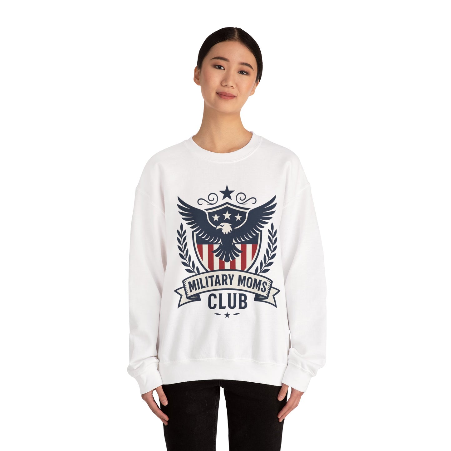 Military Moms Club Relaxed Crewneck Sweatshirt - Sweet Baby Jeez Teez