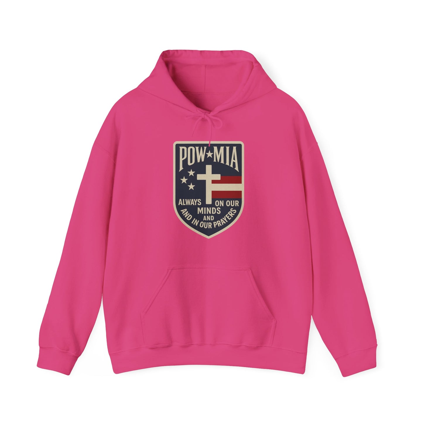 "POW MIA Thoughts & Prayers" Veteran's Tribute Military Hoodie Sweatshirt