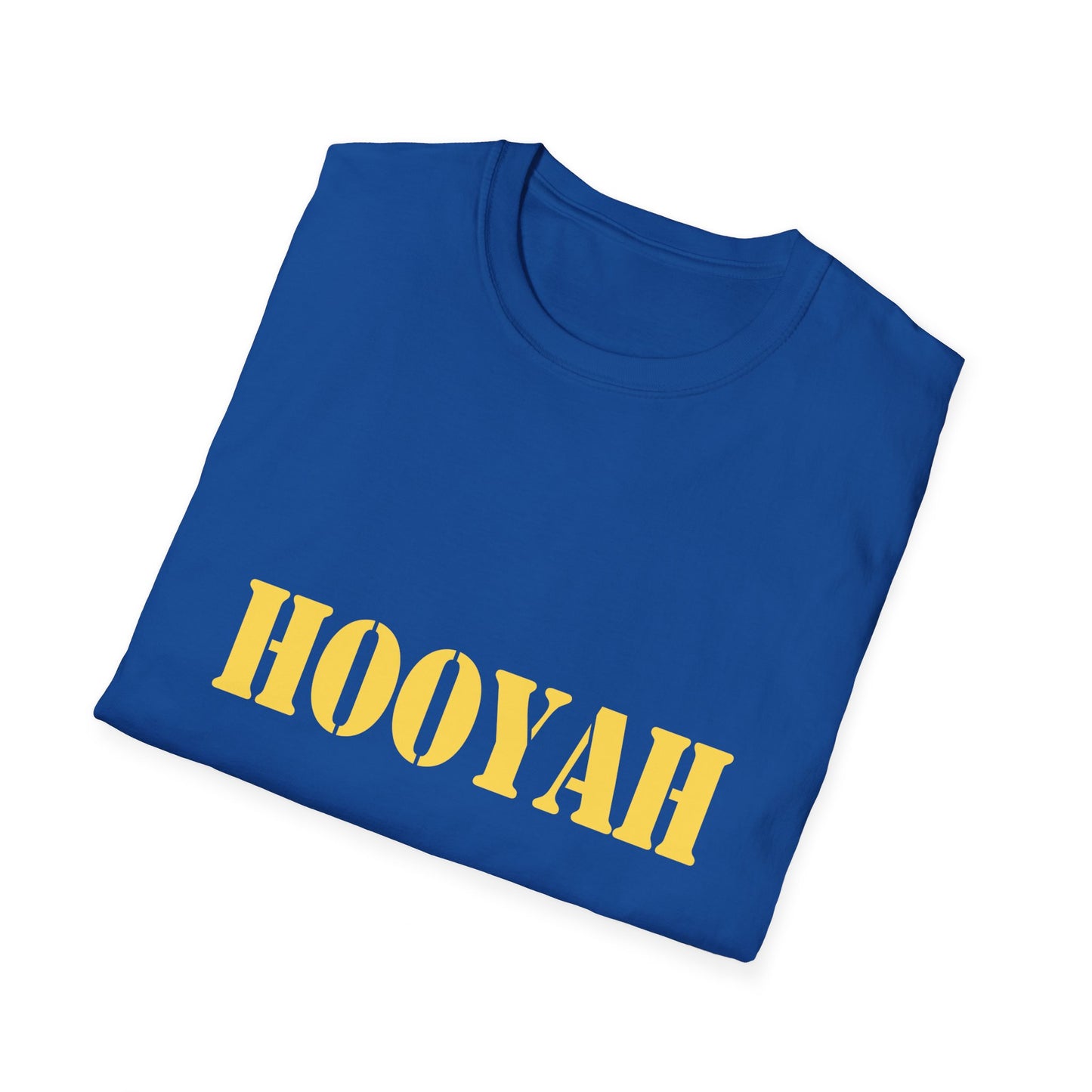 HOOYAH (Navy) Unisex Tshirt (MM Gold Logo) - Sweet Baby Jeez Teez