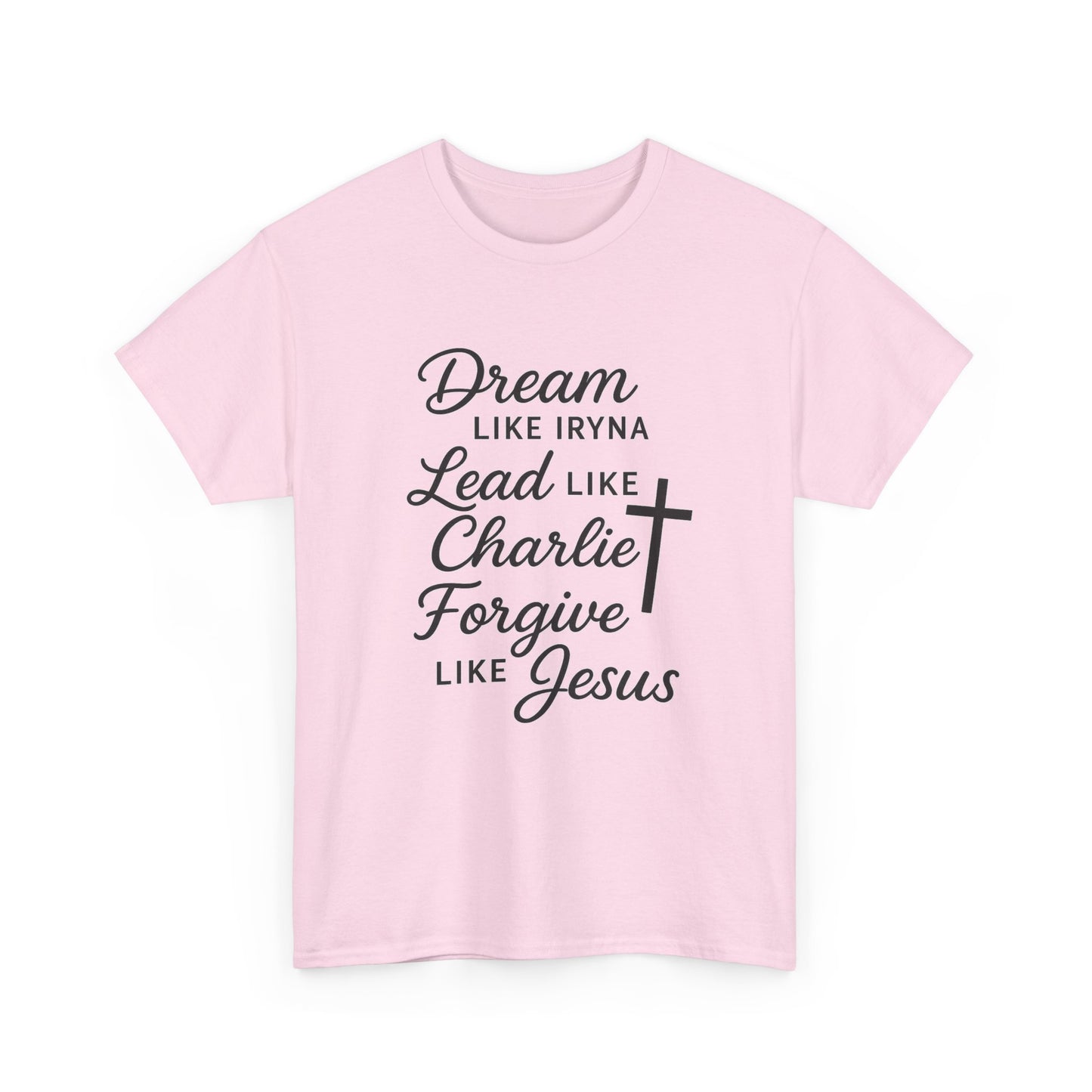Dream, Lead, Forgive Women's Relaxed Tshirt (Black Logo)