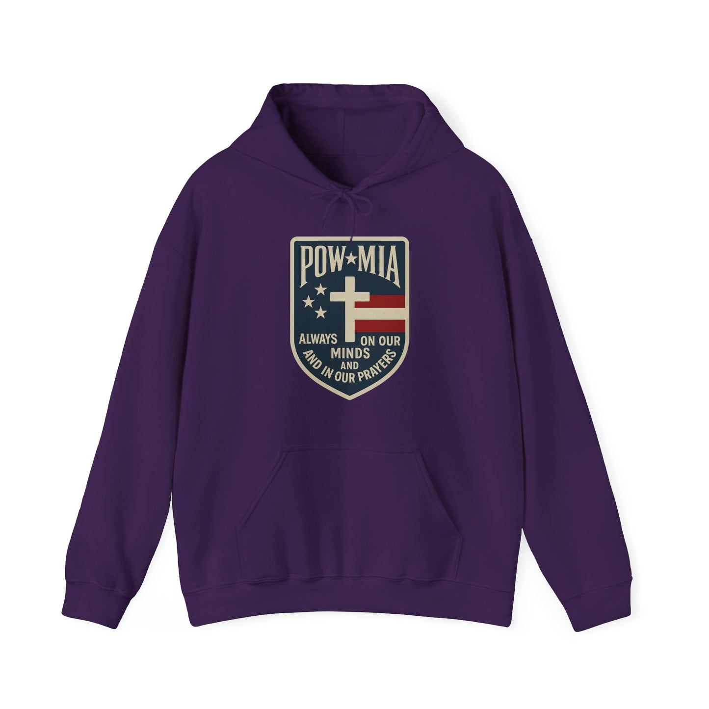 "POW MIA Thoughts & Prayers" Veteran's Tribute Military Hoodie Sweatshirt