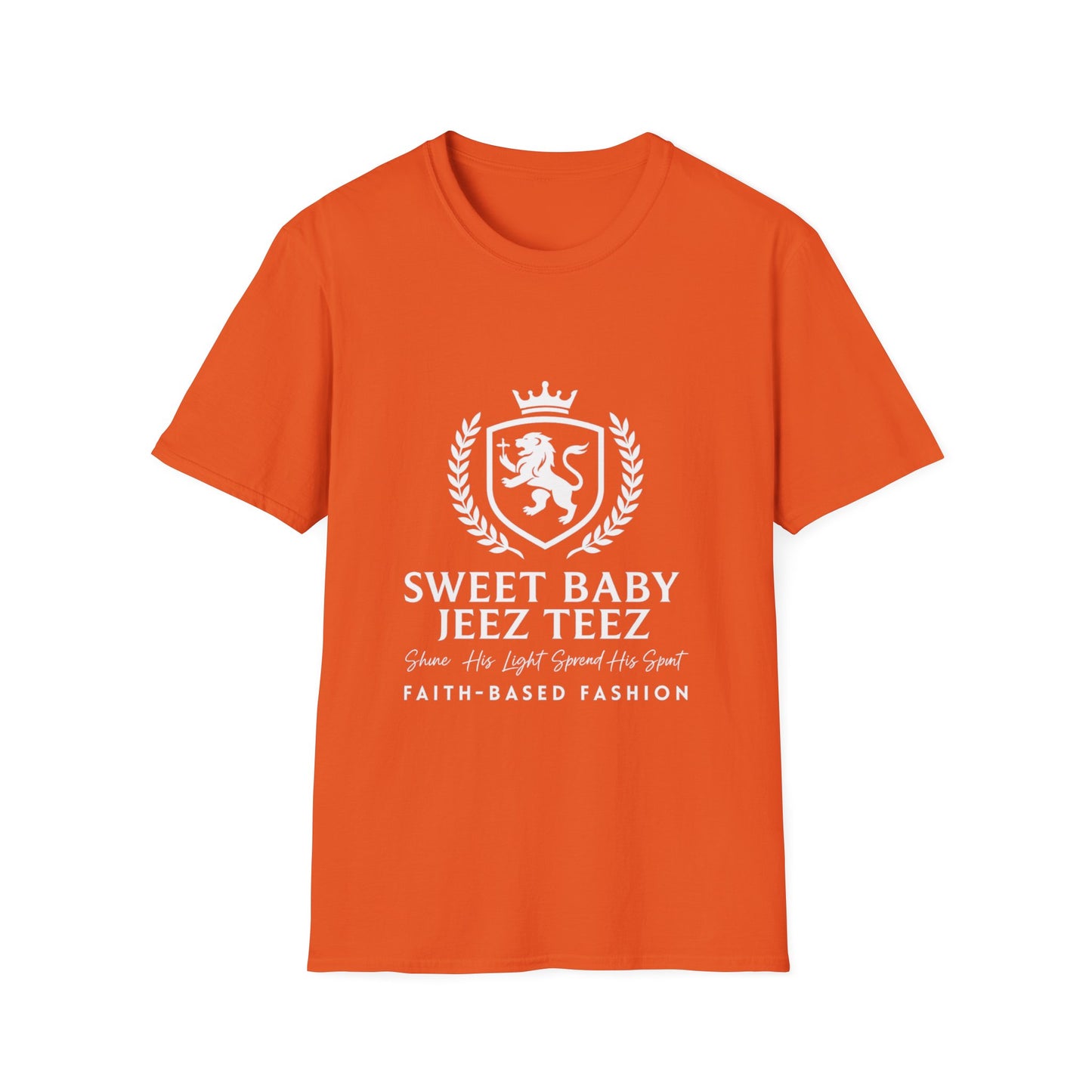 Sweet Baby Jeez Teez Faith-Based Fashion Softstyle T-Shirt (White Logo)
