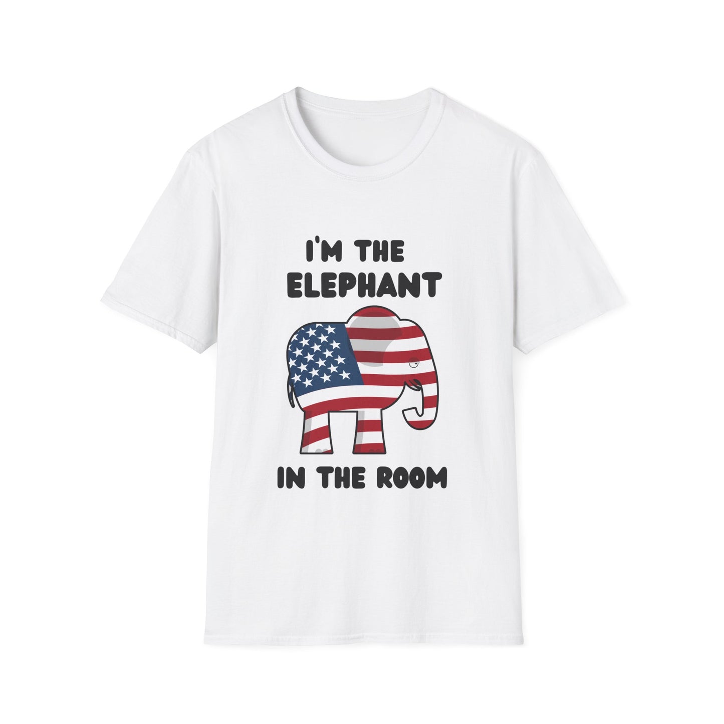 Elephant in Room Cartoon Women's Relaxed/Plus Tshirt (Black Logo) - Sweet Baby Jeez Teez