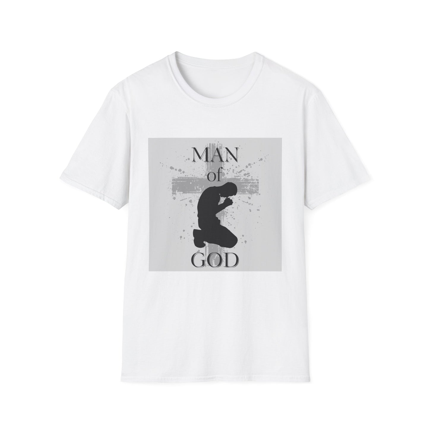 Man of God Men's Tshirt (Gray Logo) - Sweet Baby Jeez Teez