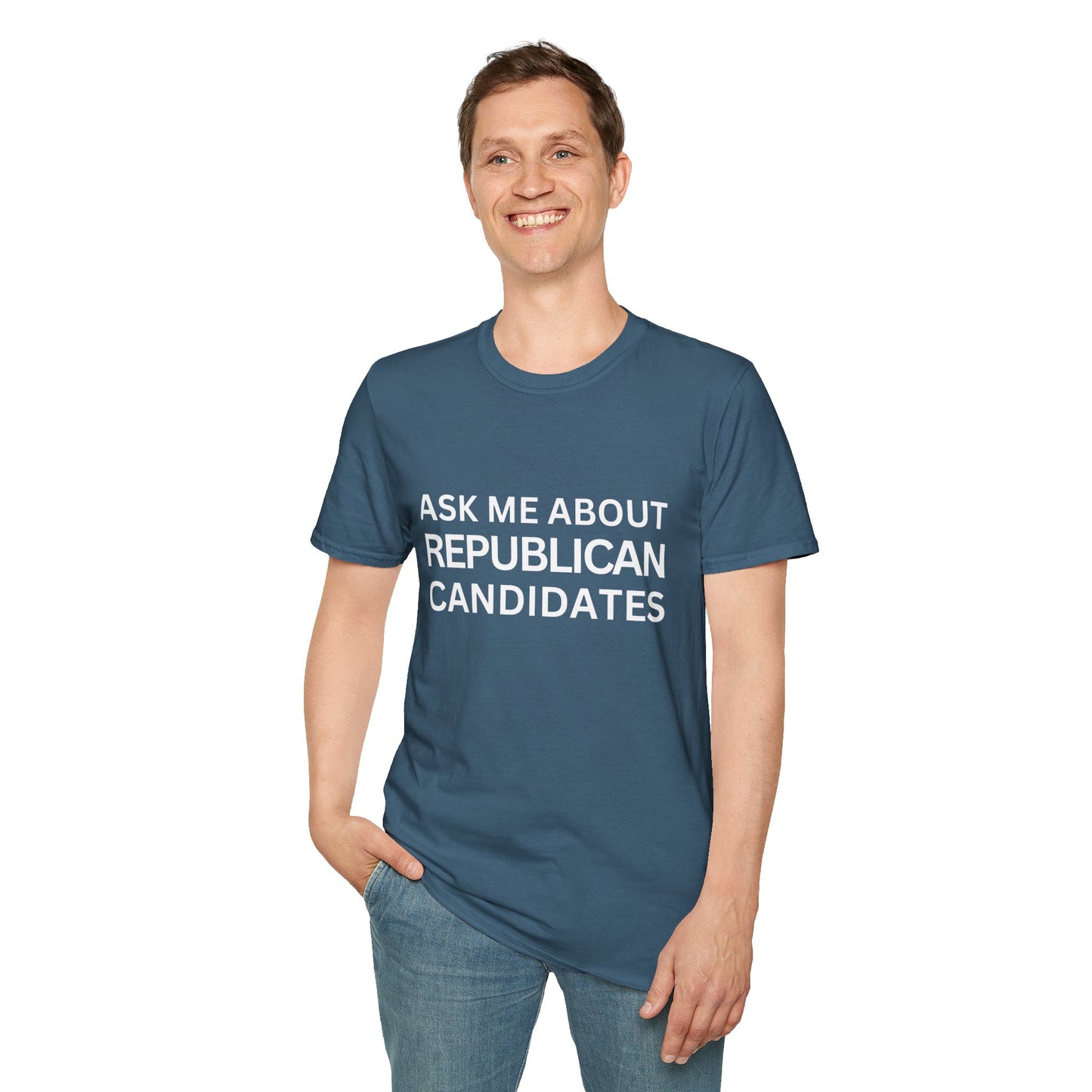 Ask Me Unisex Relaxed Tshirt (White Logo) - Sweet Baby Jeez Teez