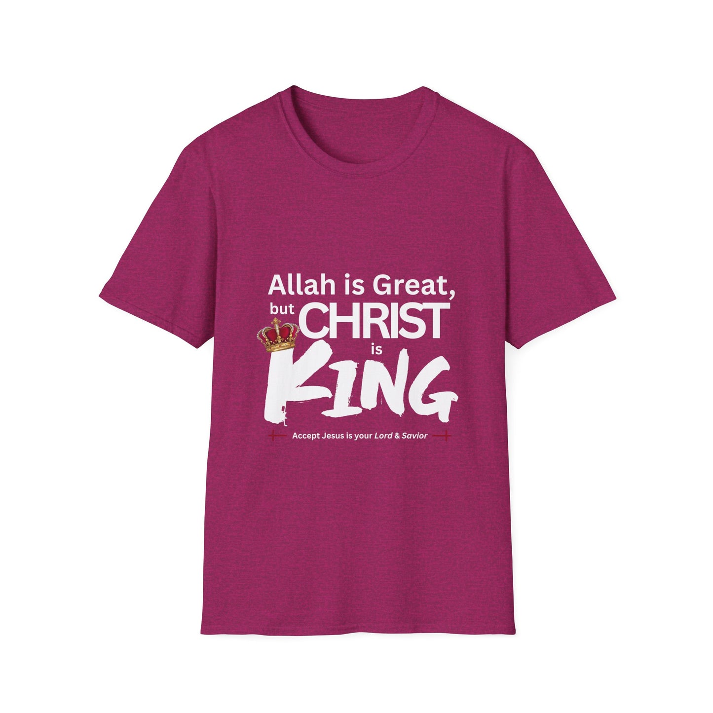 "Christ is King" Unisex Tshirt (Great Logo - White) - Sweet Baby Jeez Teez