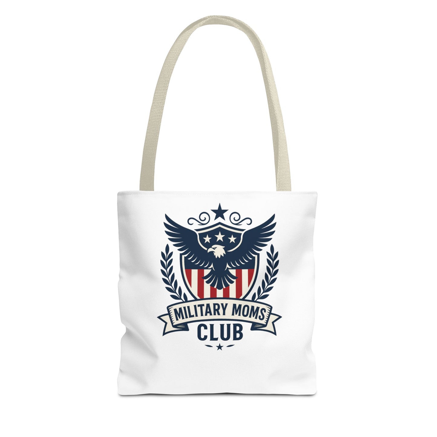 Military Moms Club Tote Bag (White with Choice of Handles)