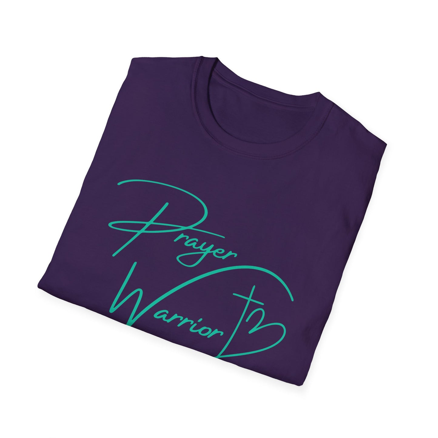 Prayer Warrior Cross Heart Women's Relaxed/Plus Tshirt (Teal Logo) - Sweet Baby Jeez Teez