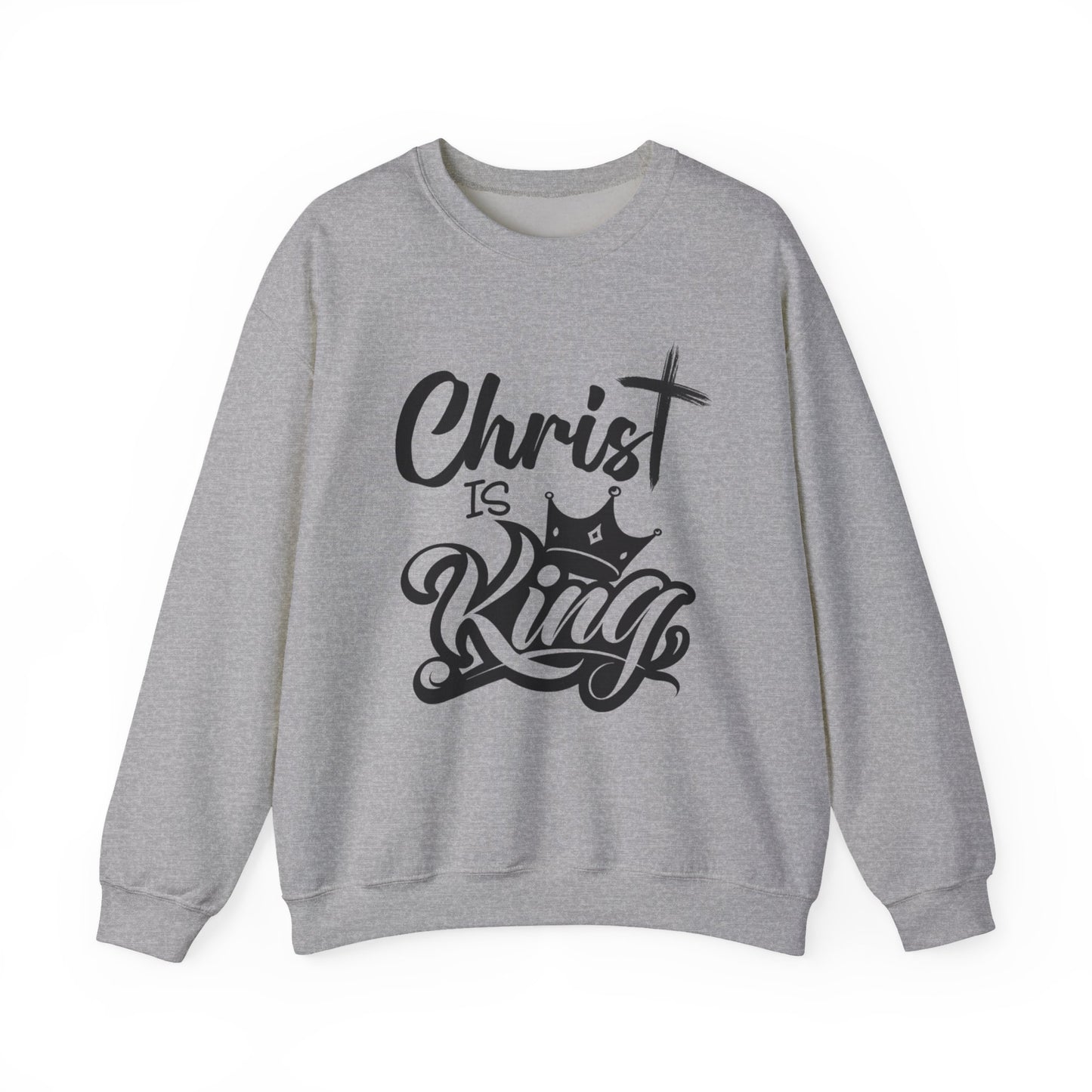 "Christ is King" Unisex Crewneck Sweatshirt - Sweet Baby Jeez Teez