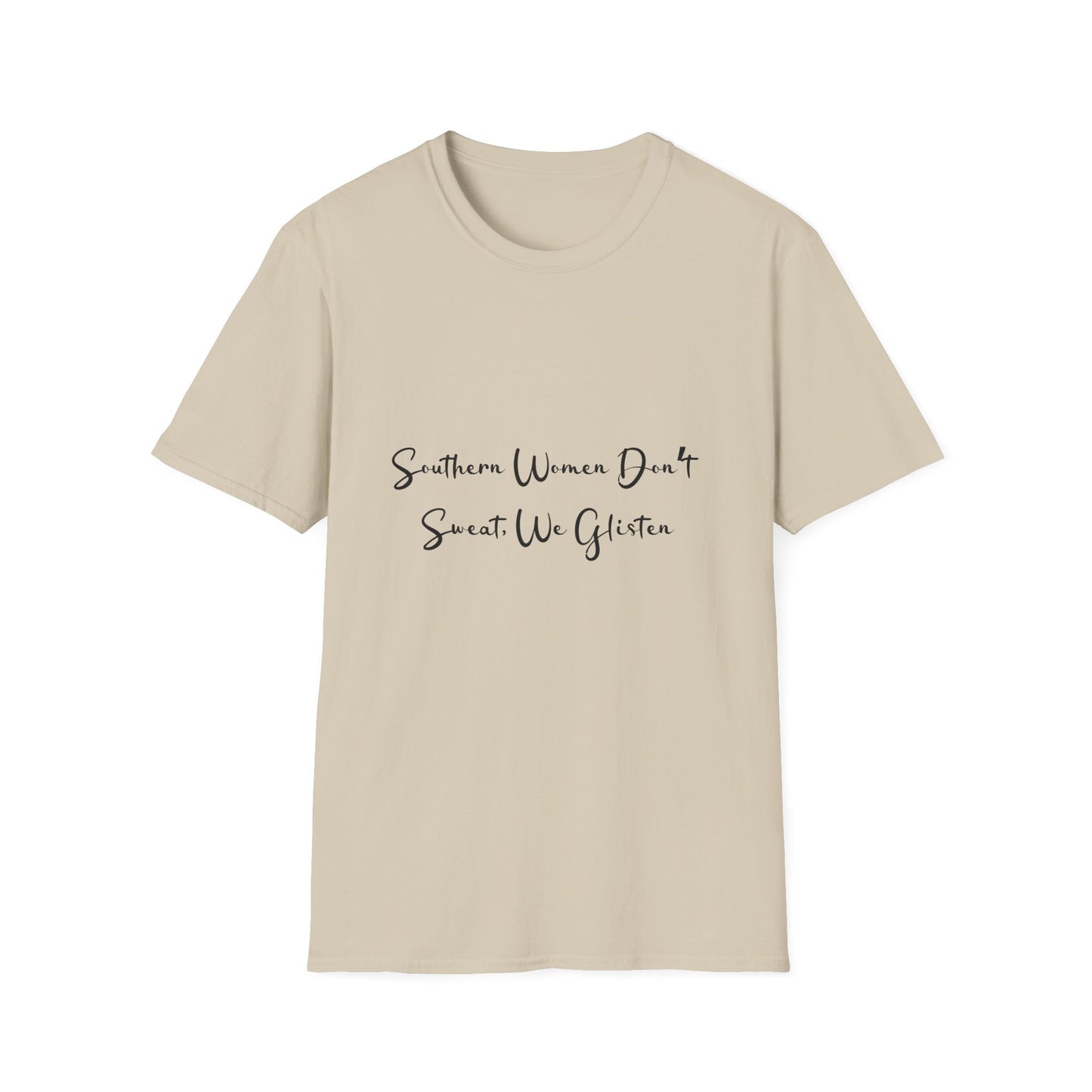 "Southern Women Glisten" Women's Relaxed/Plus Tshirt (NP Black Logo)