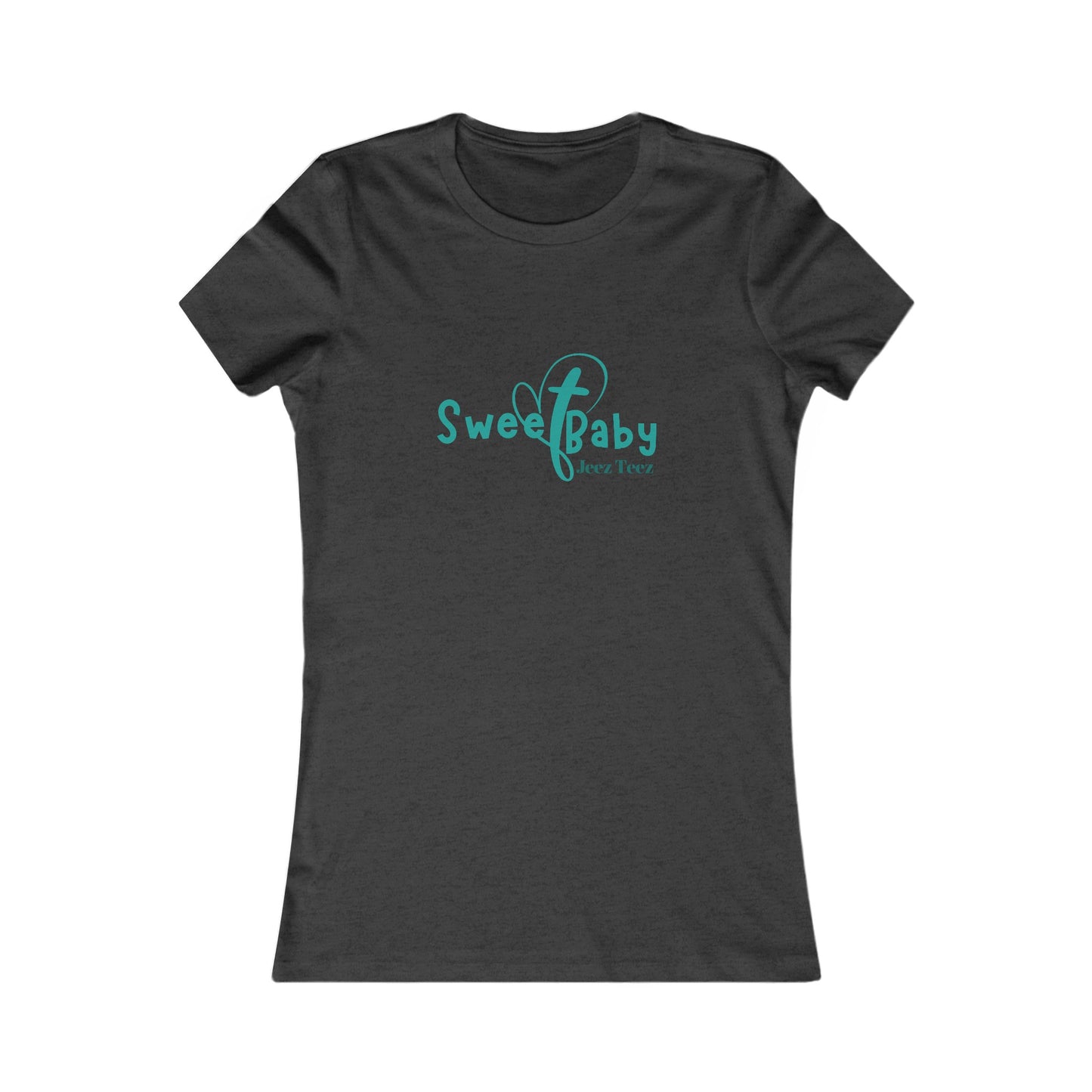 Sweet Baby Jeez Teez Women's Fitted Tshirt (Teal Logo) - Sweet Baby Jeez Teez