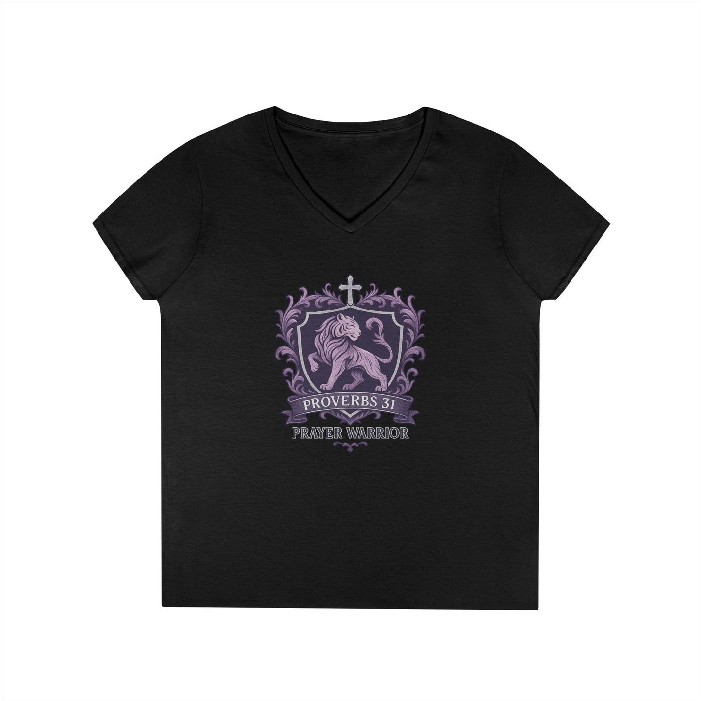 Proverbs 31 Prayer Warrior Christian Women's V-Neck T-Shirt