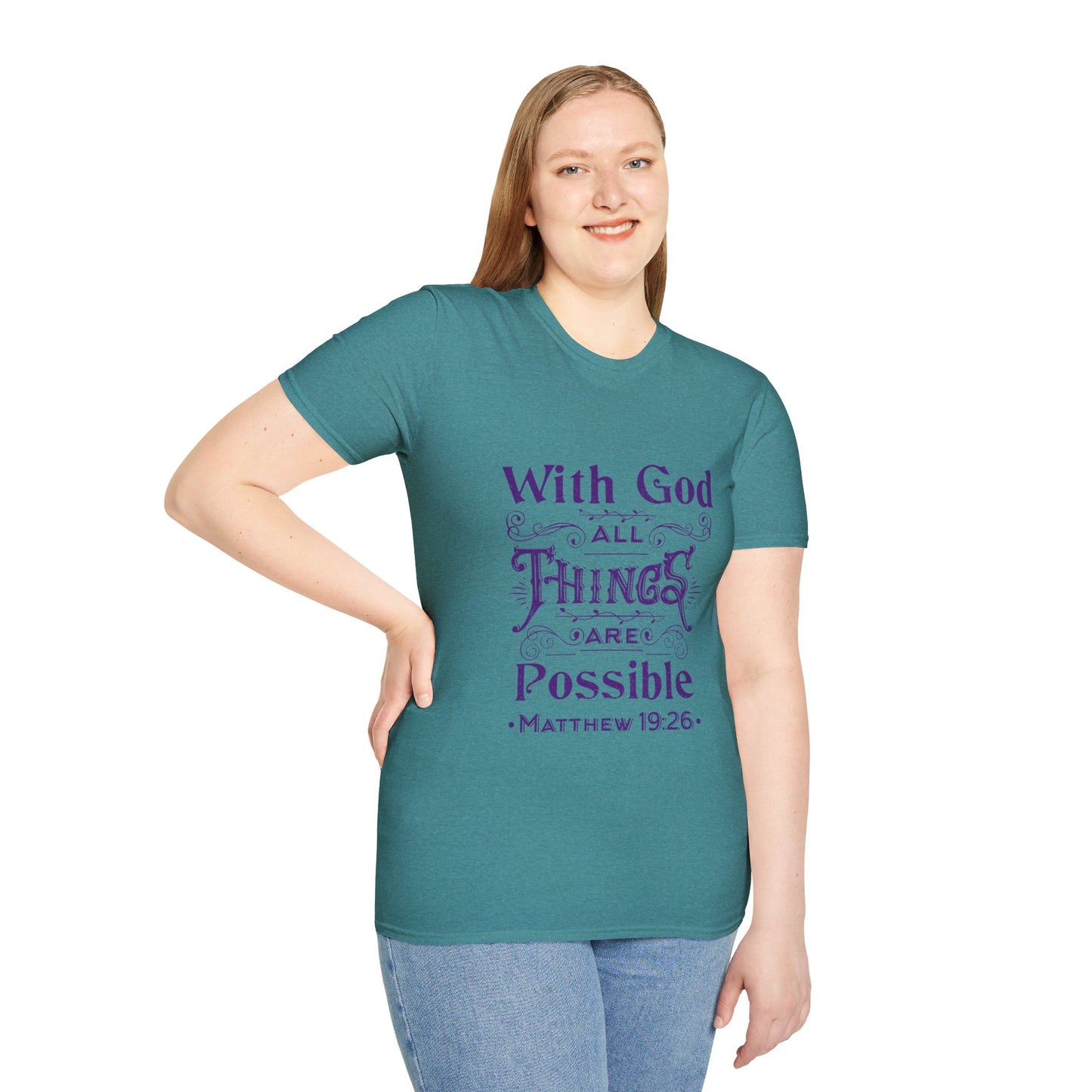 All Things Womens Relaxed/Plus Tshirt (Purple Logo) - Sweet Baby Jeez Teez
