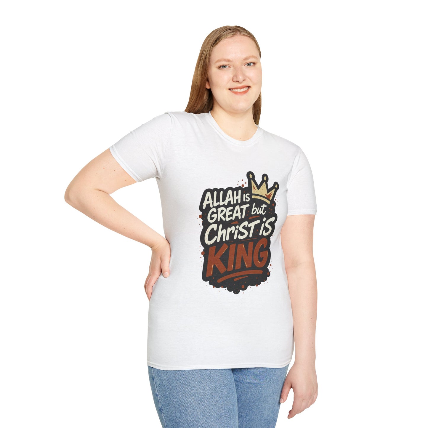 Christ is King Unisex Softstyle Tshirt (Great 2 Logo)