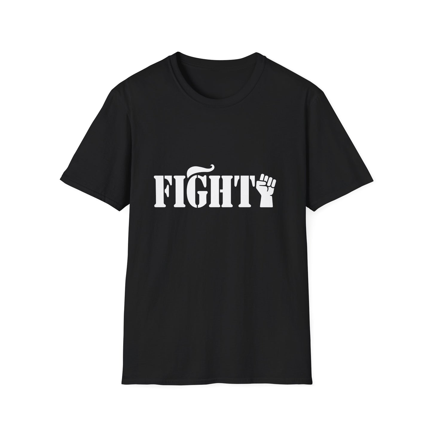 Fight Women's Relaxed/Plus Tshirt (White Fist Logo) - Sweet Baby Jeez Teez