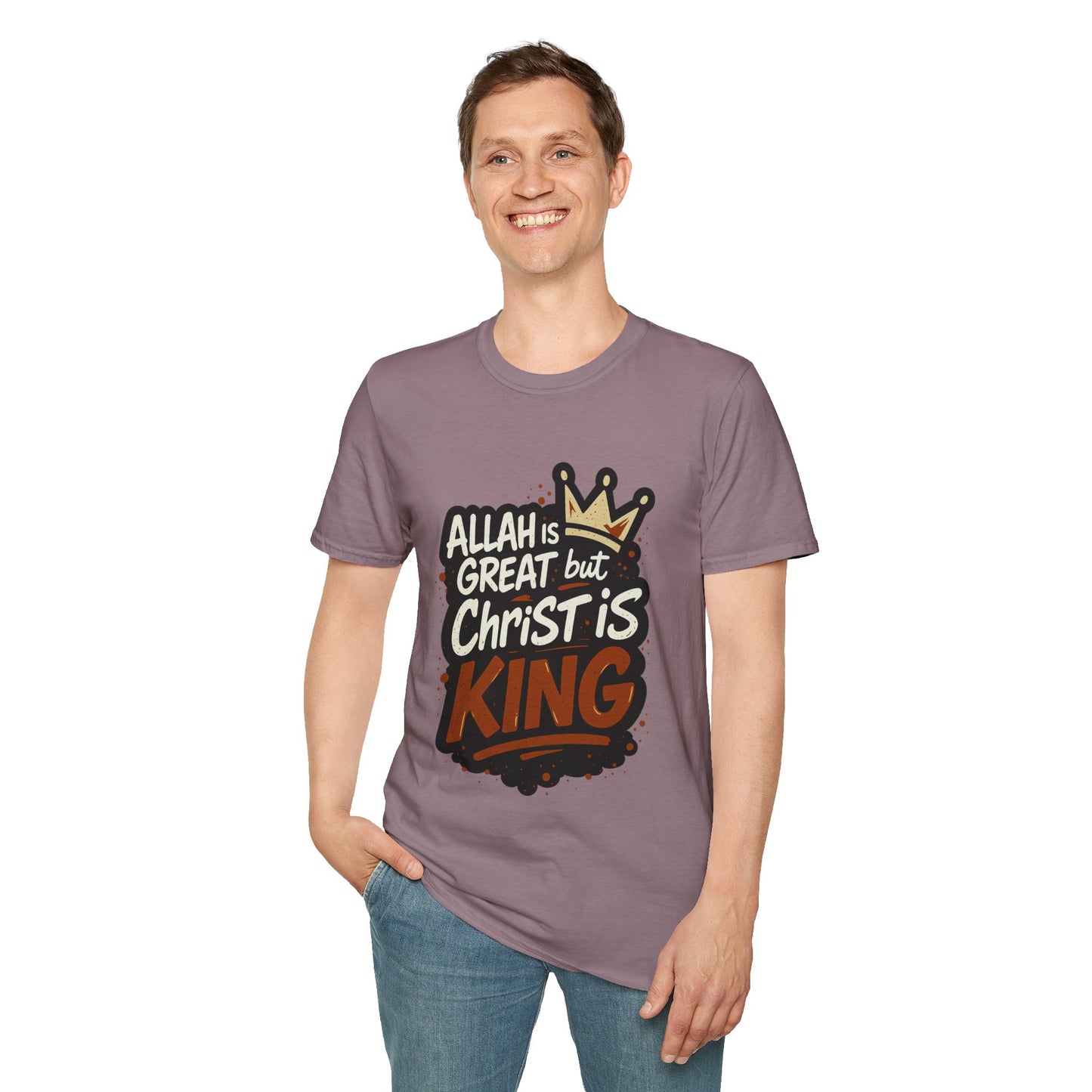 Christ is King Unisex Softstyle Tshirt (Great 2 Logo)