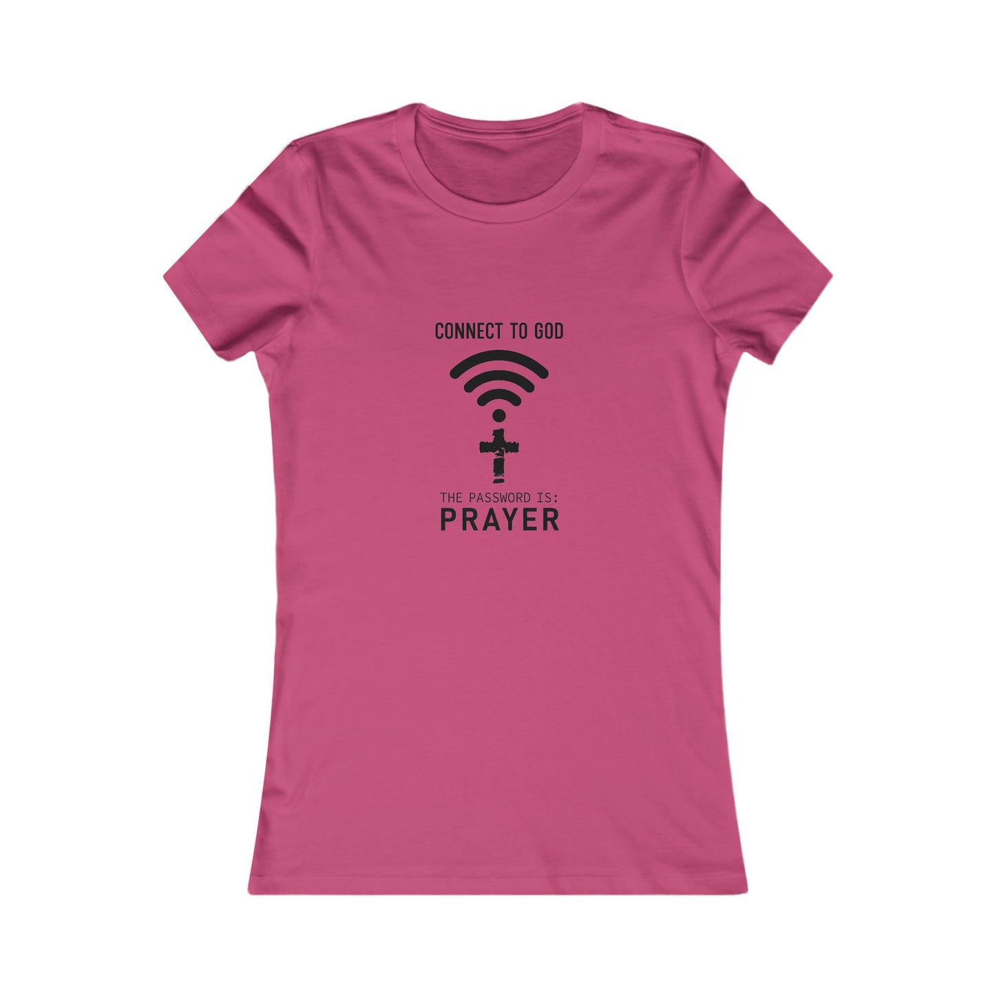 Connect Women's Fitted Tshirt (Black Logo) - Sweet Baby Jeez Teez