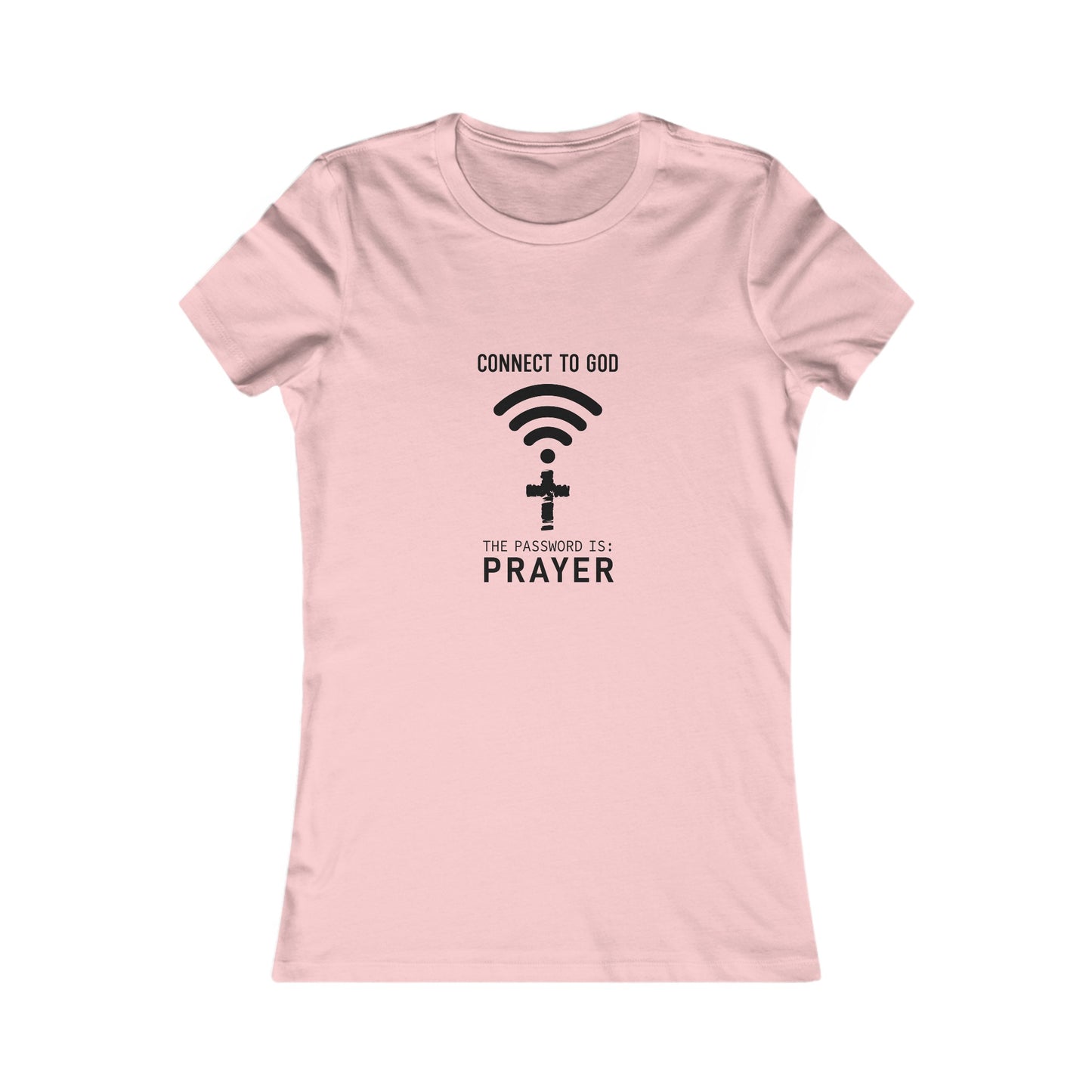 Connect Women's Fitted Tshirt (Black Logo) - Sweet Baby Jeez Teez