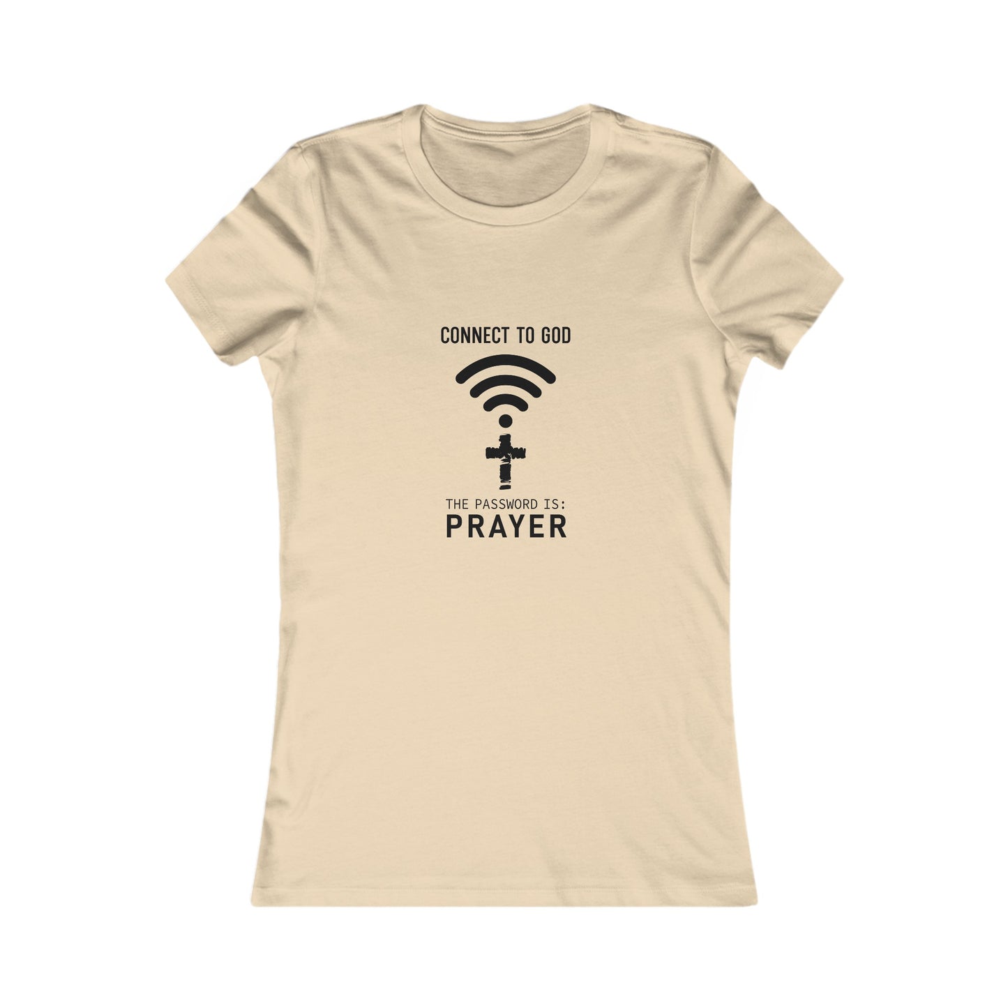 Connect Women's Fitted Tshirt (Black Logo) - Sweet Baby Jeez Teez