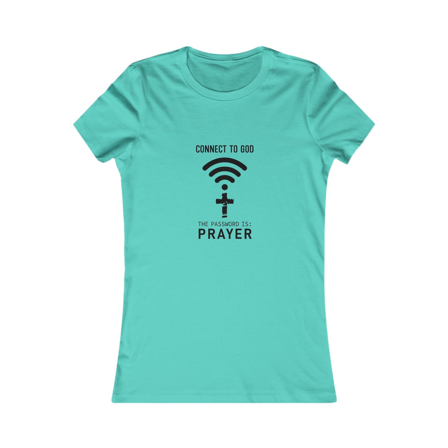 Connect Women's Fitted Tshirt (Black Logo) - Sweet Baby Jeez Teez