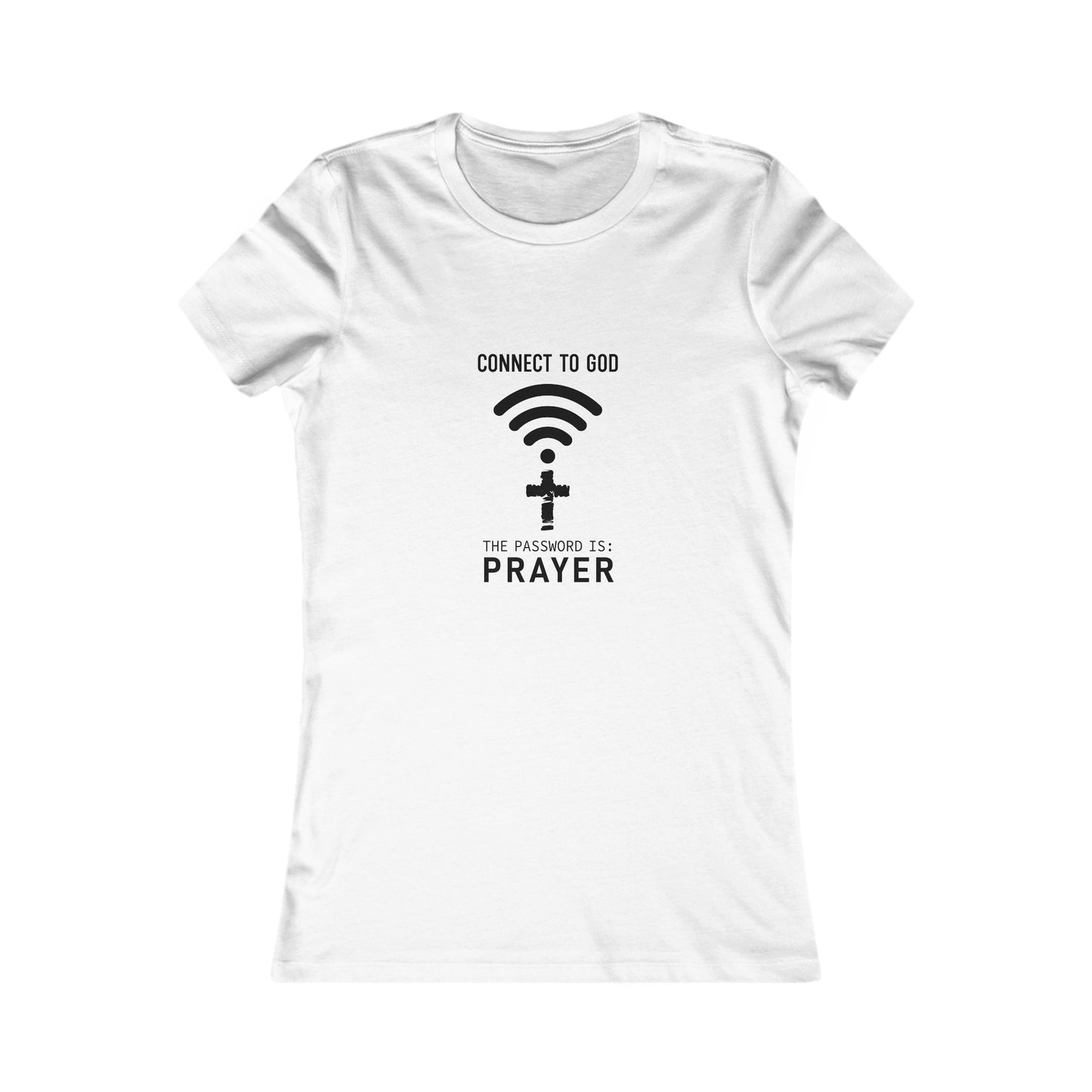 Connect Women's Fitted Tshirt (Black Logo) - Sweet Baby Jeez Teez
