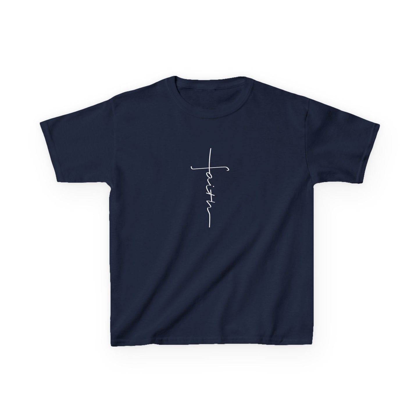 Cross Made From Faith Girl's Tshirt (White Logo)
