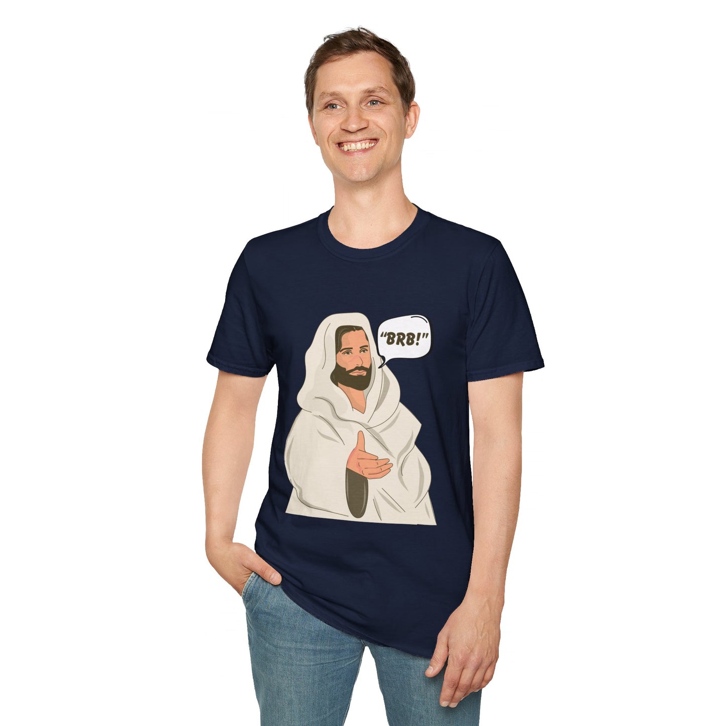 "BRB" Men's Tshirt (Cartoon Logo) - Sweet Baby Jeez Teez