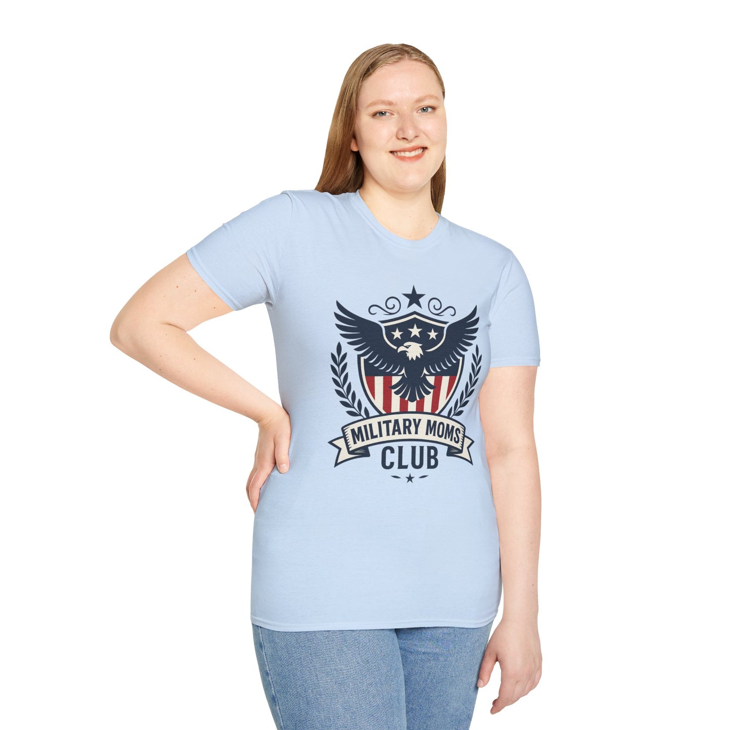 Military Moms Club Women's Relaxed Tshirt (Crest Logo) - Sweet Baby Jeez Teez
