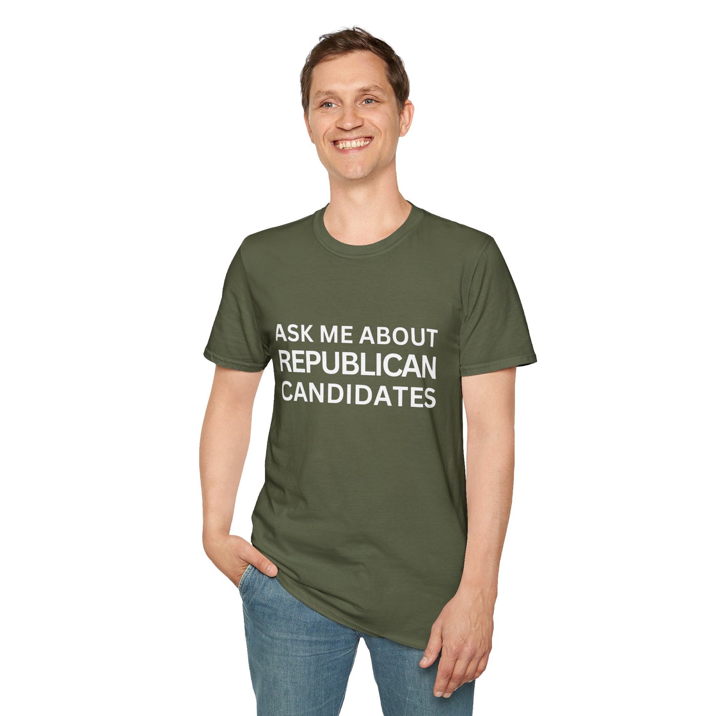 Ask Me Unisex Relaxed Tshirt (White Logo) - Sweet Baby Jeez Teez