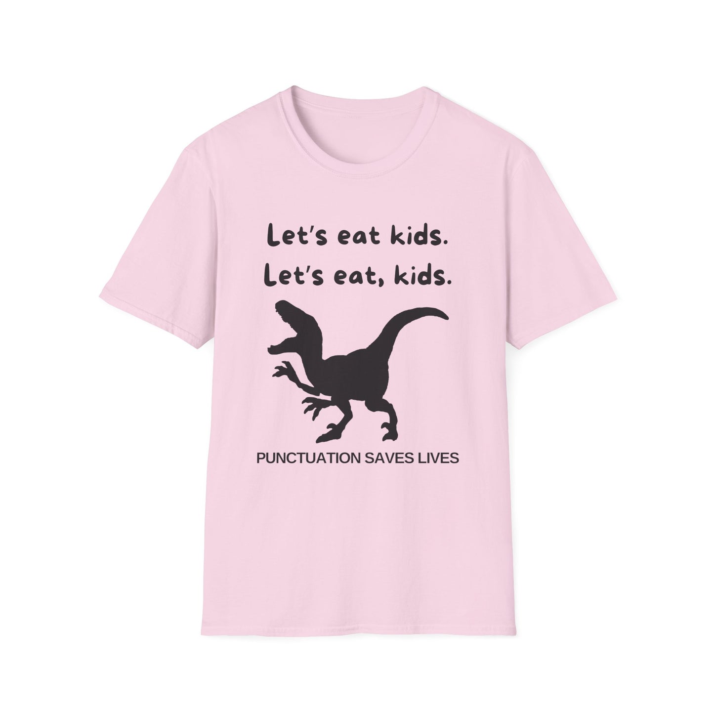 Lets Eat Kids Womens Relaxed/Plus Tshirt (Black Logo) - Sweet Baby Jeez Teez