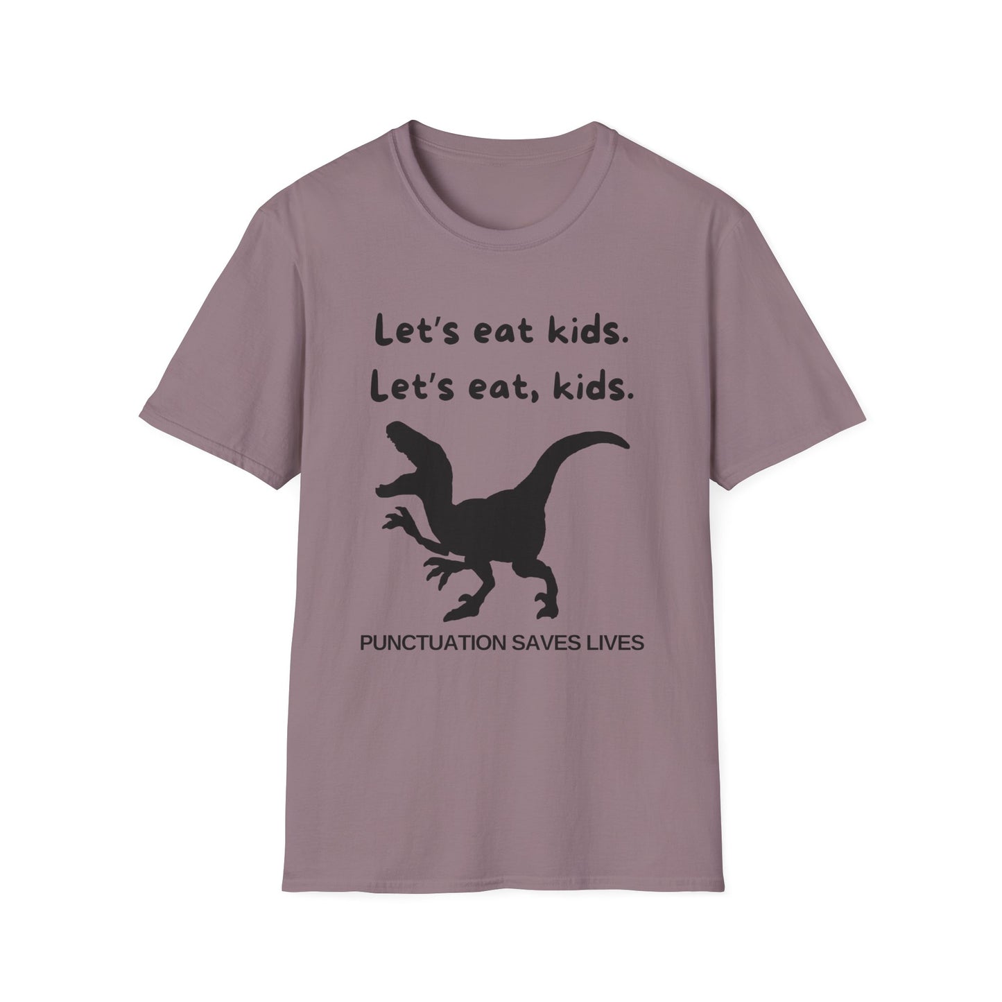 Lets Eat Kids Womens Relaxed/Plus Tshirt (Black Logo) - Sweet Baby Jeez Teez