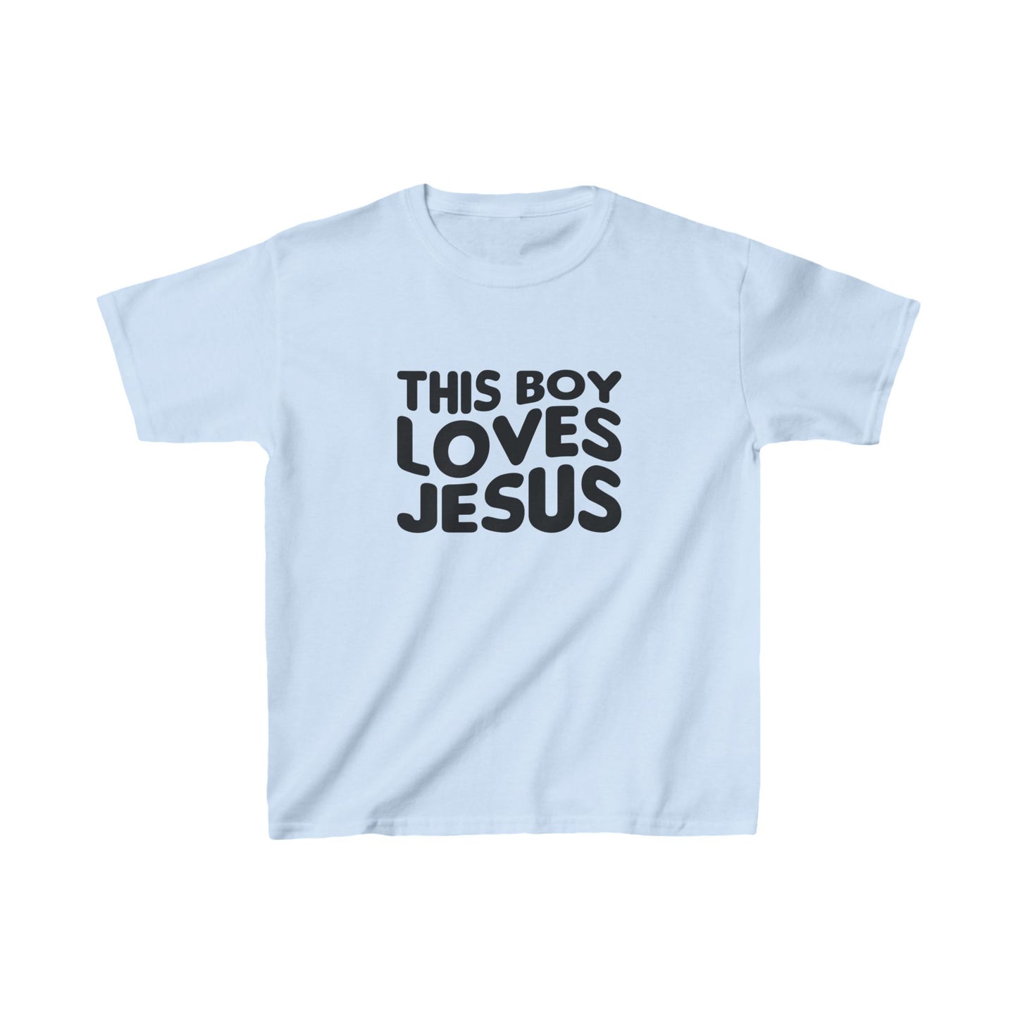 This Boy Loves Jesus Kid's Tshirt - Sweet Baby Jeez Teez