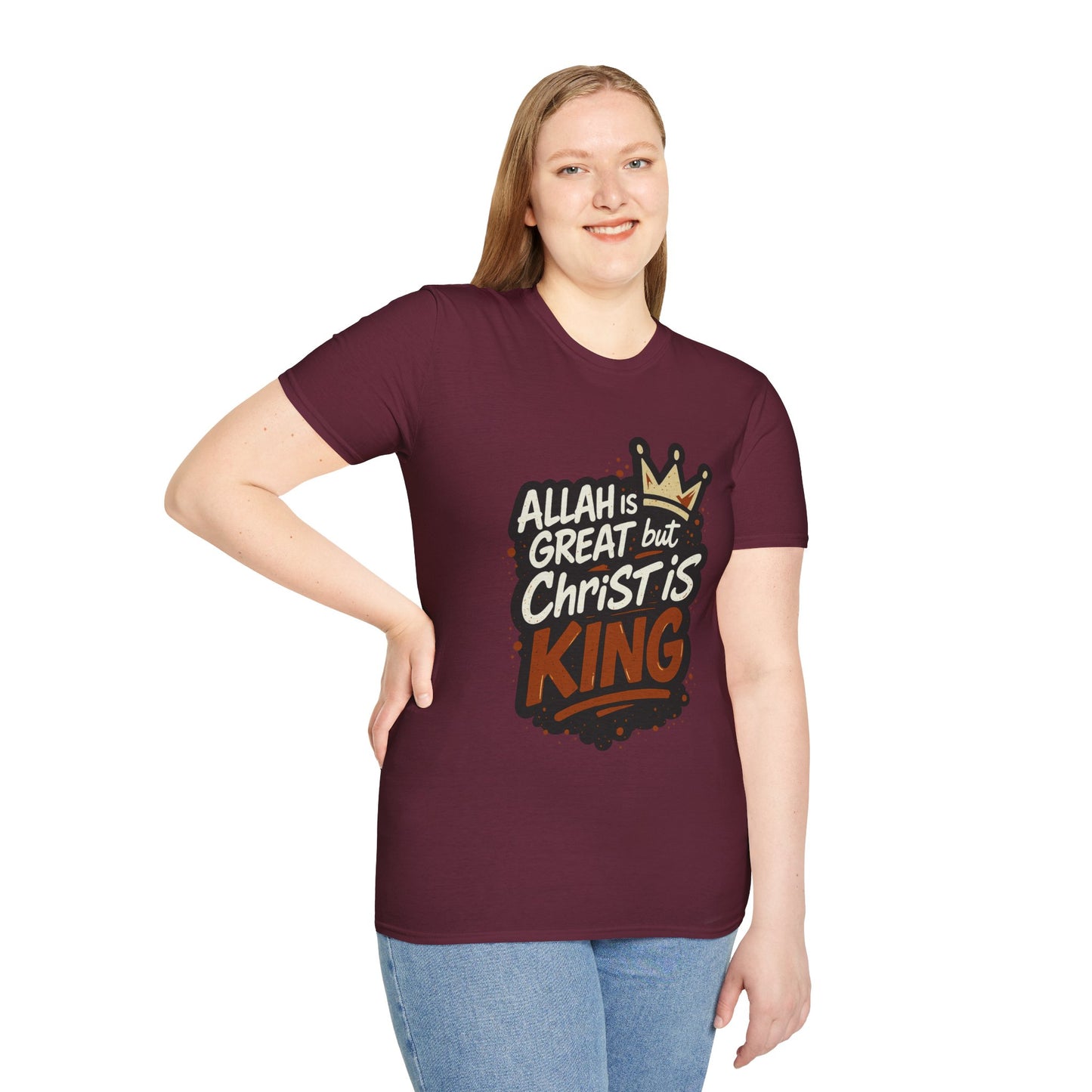 Christ is King Unisex Softstyle Tshirt (Great 2 Logo)