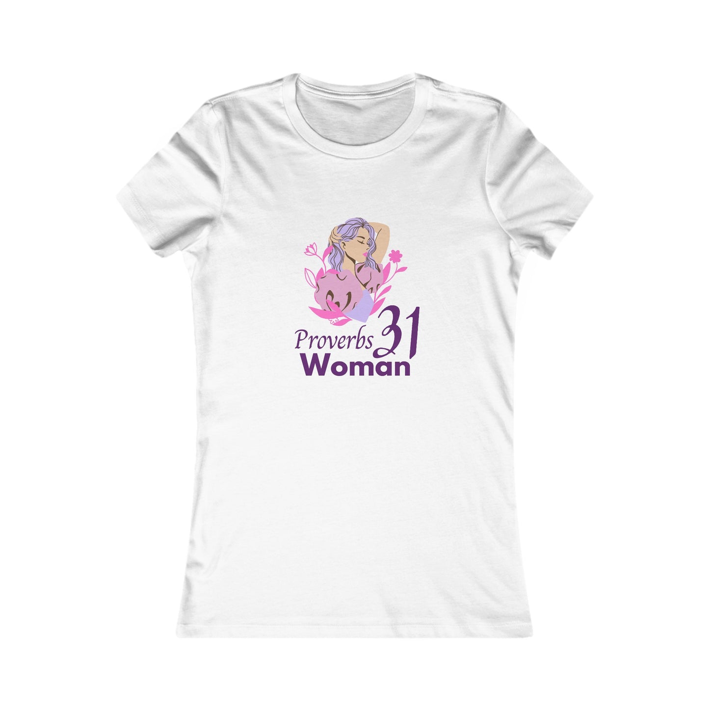 Proverbs 31 Portrait Women's Fitted Tshirt (Spring Colors Logo) - Sweet Baby Jeez Teez