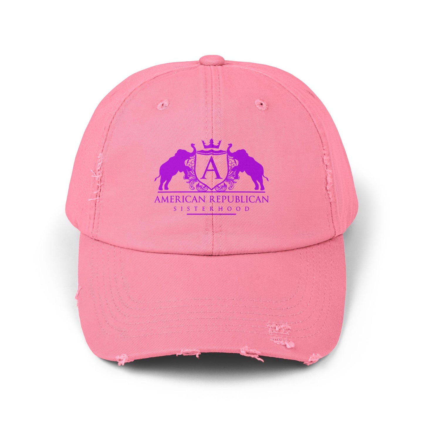 ARS Hot Pink Logo Distressed Cap (ARS) - Sweet Baby Jeez Teez