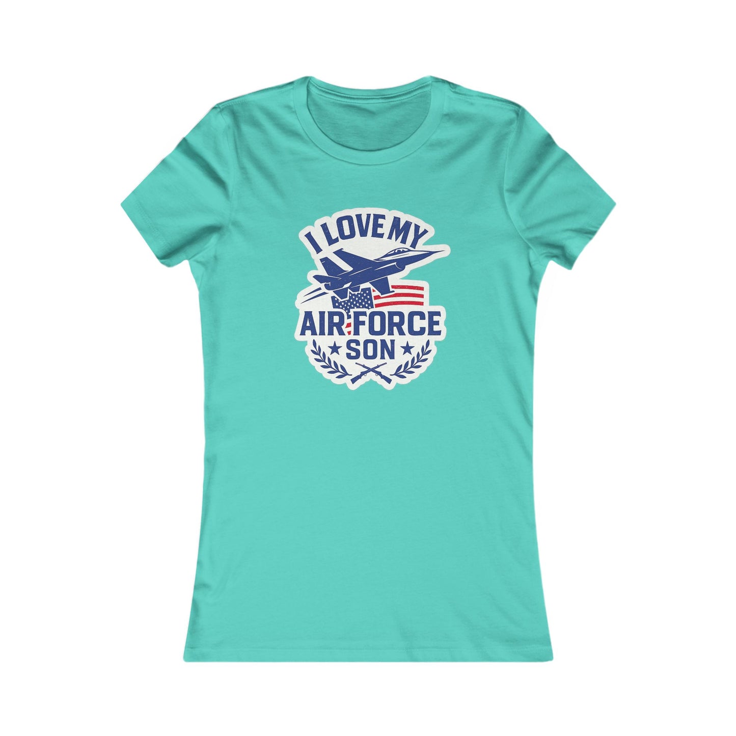 "I Love My Air Force Son" Military Mom Patriotic Fitted T-Shirt