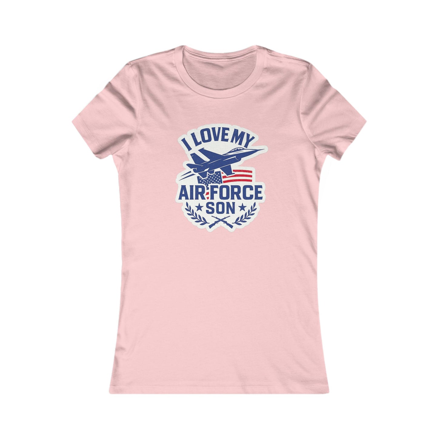 "I Love My Air Force Son" Military Mom Patriotic Fitted T-Shirt