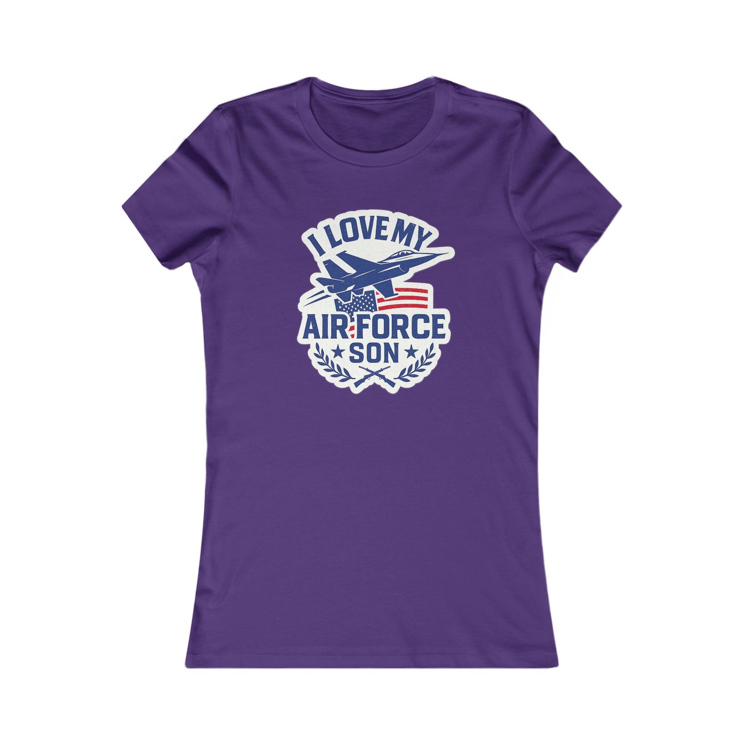 "I Love My Air Force Son" Military Mom Patriotic Fitted T-Shirt